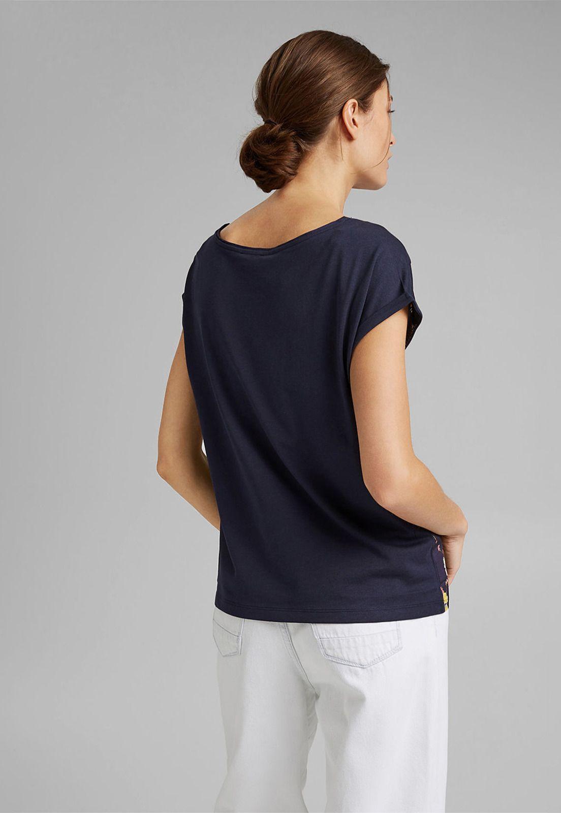 Polera Mujer En Mezcla De Tejidos Esprit-1