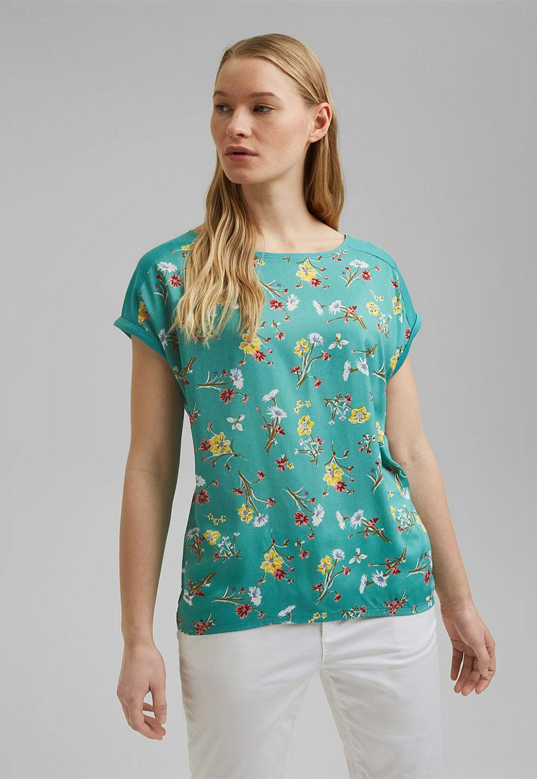 Polera Mujer En Mezcla De Tejidos Esprit-4