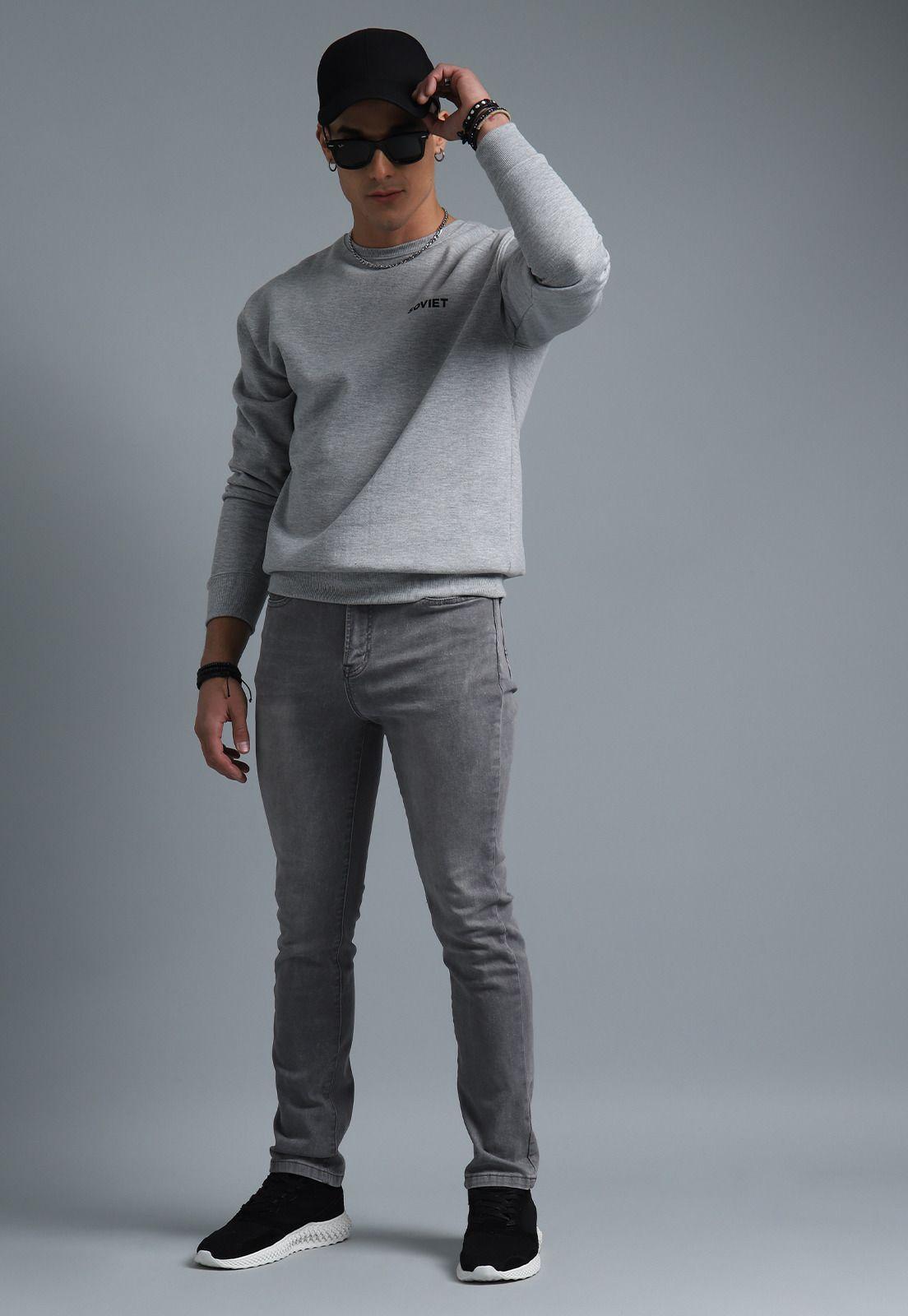 Poleron Cuello Redondo Hombre Soviet SPL2650GR-4