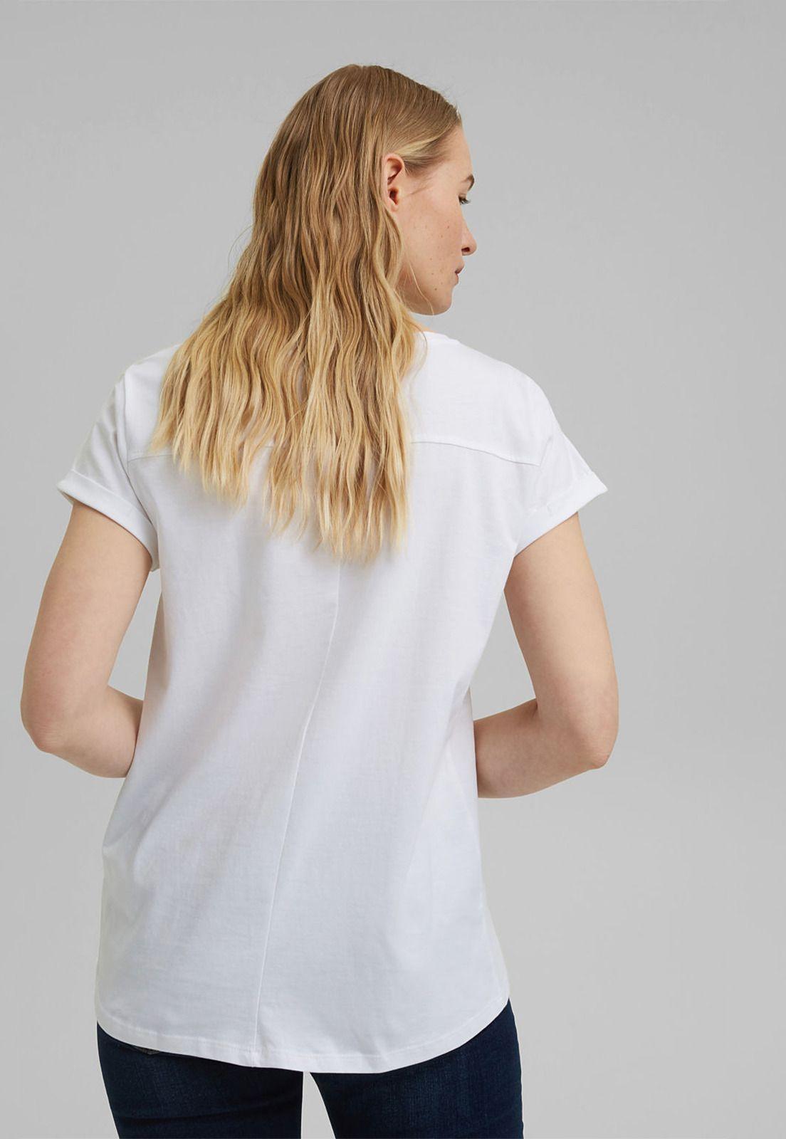 Polera Mujer Manga Corta Con Logo Esprit-1