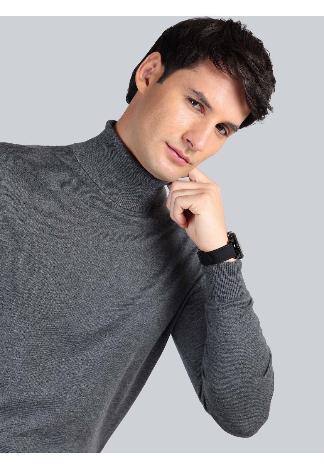 Sweater Cuello Alto Regular Fit Carbón Arrow SW33085CB-2