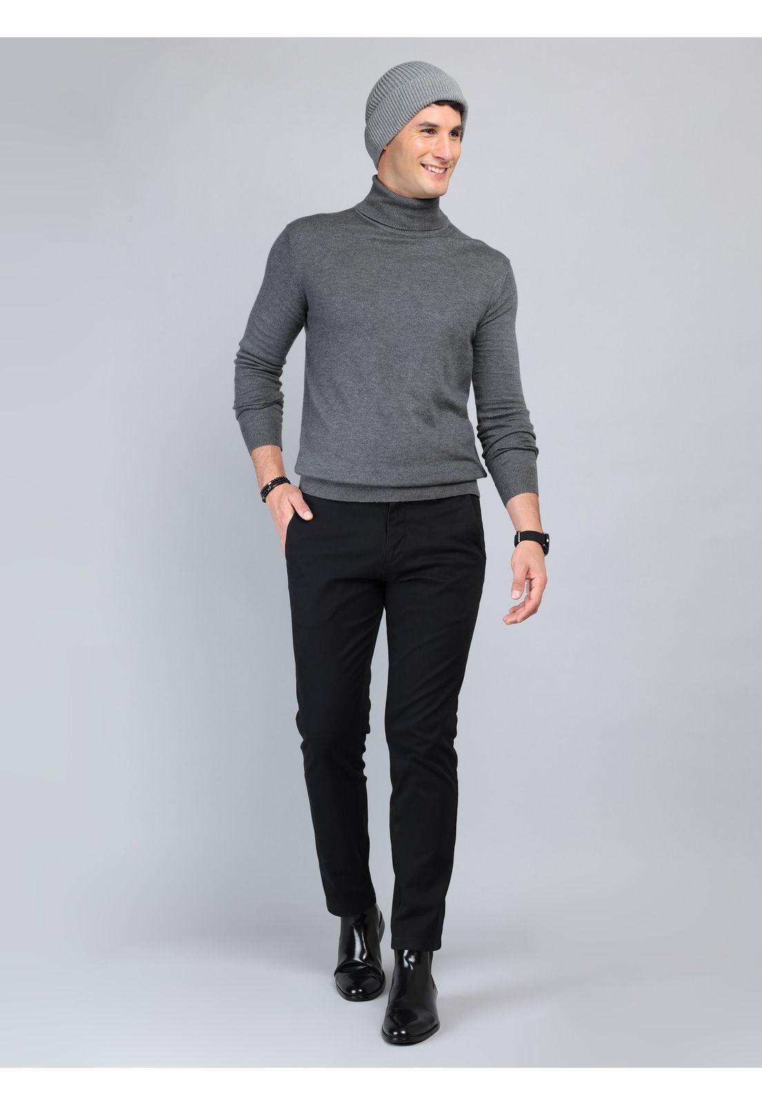 Sweater Cuello Alto Regular Fit Carbón Arrow SW33085CB-3