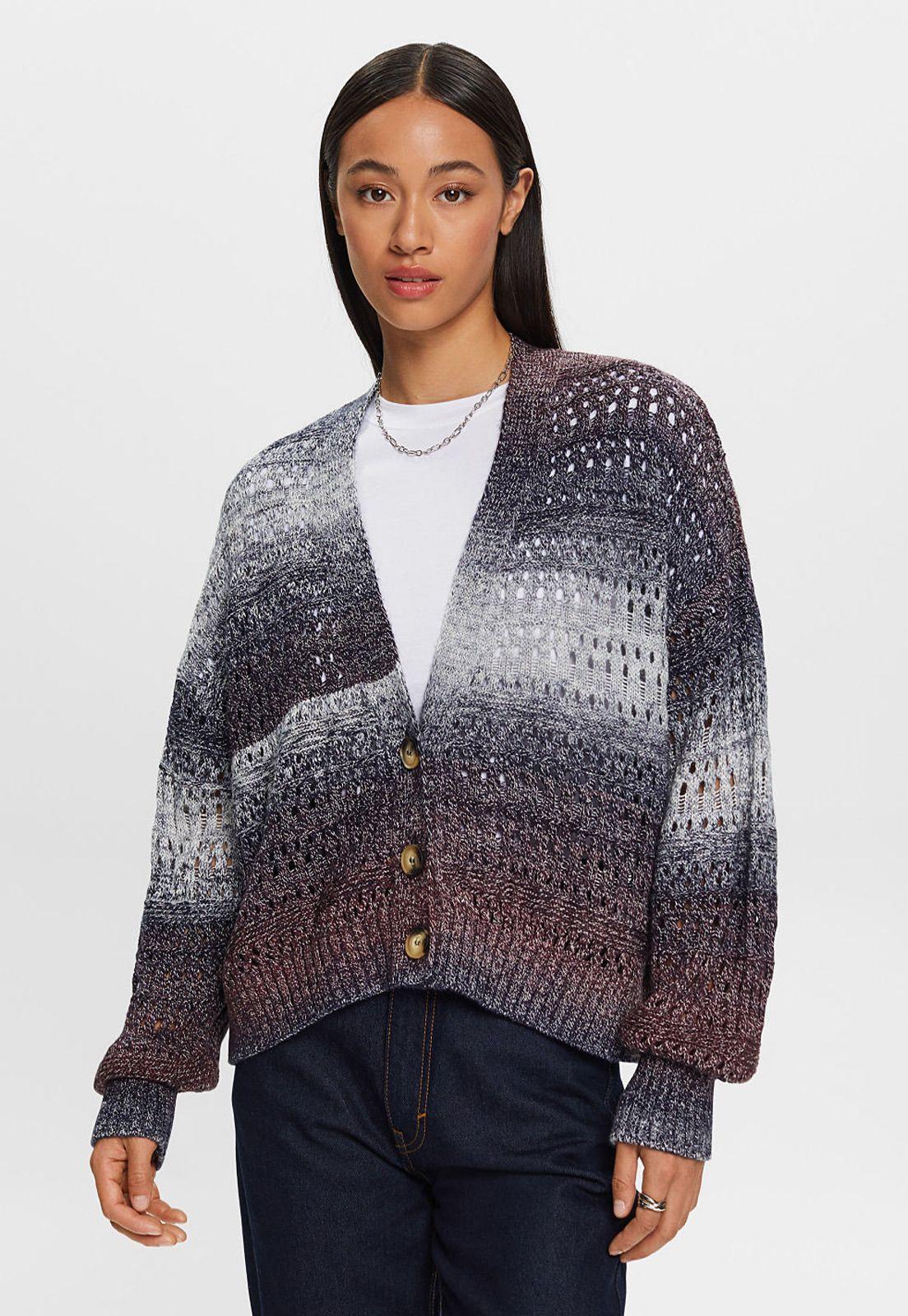 Cárdigan manga larga con cierre de botones Mujer Esprit-0