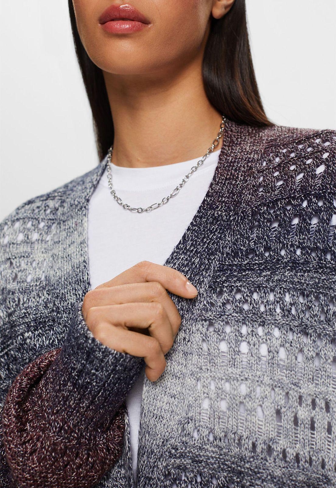 Cárdigan manga larga con cierre de botones Mujer Esprit-3