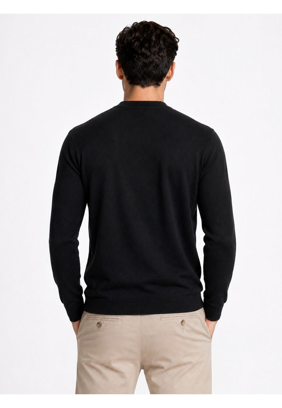 Cárdigan Texturado Regular Fit Negro Piero Butti PBDVI23NE-1