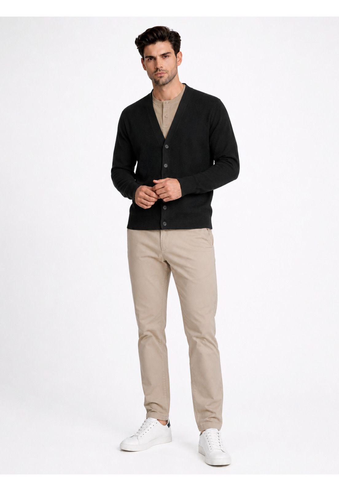 Cárdigan Texturado Regular Fit Negro Piero Butti PBDVI23NE-3