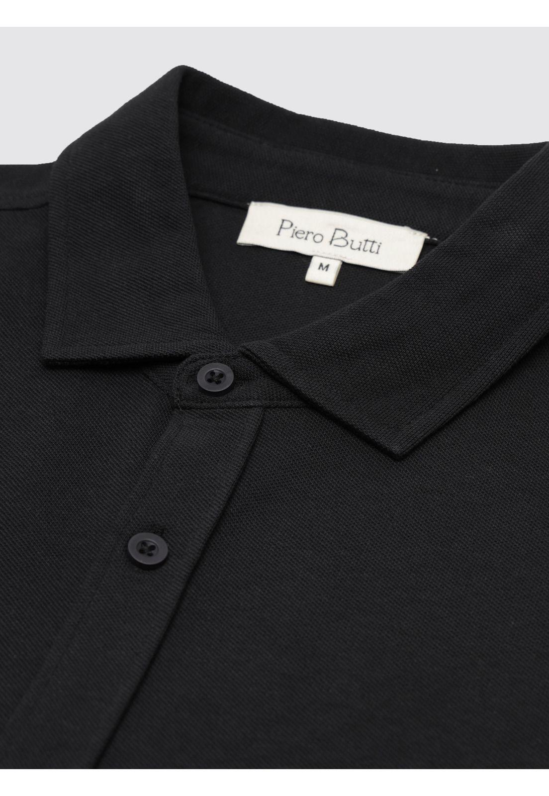 Polera Pique Abotonada Regular Fit Negro Piero Butti PBDVK52NE-4
