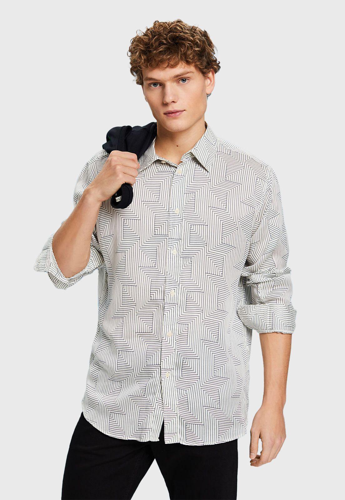 Camisa Estampada Hombre Esprit 113EE2F310-0