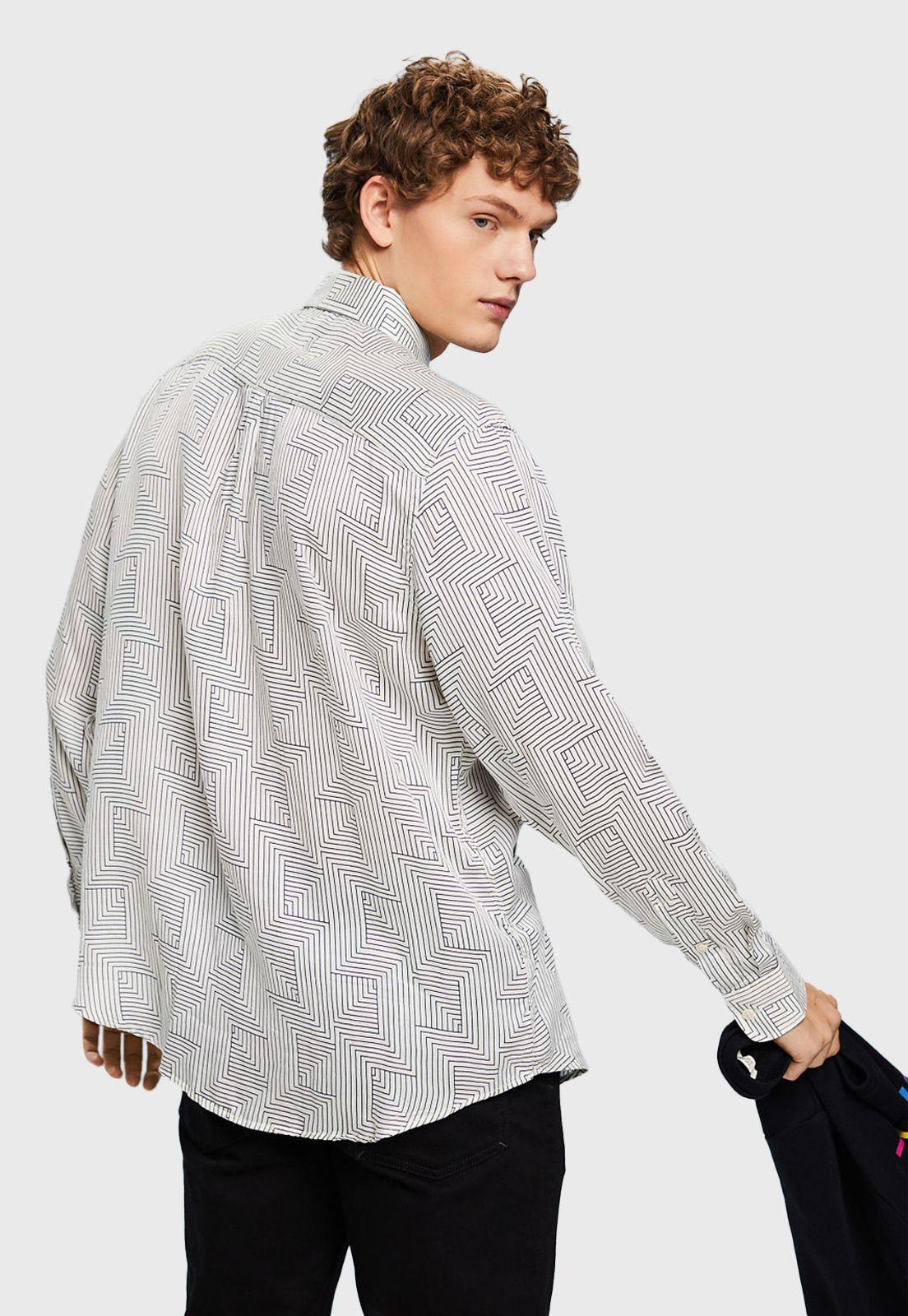 Camisa Estampada Hombre Esprit 113EE2F310-1