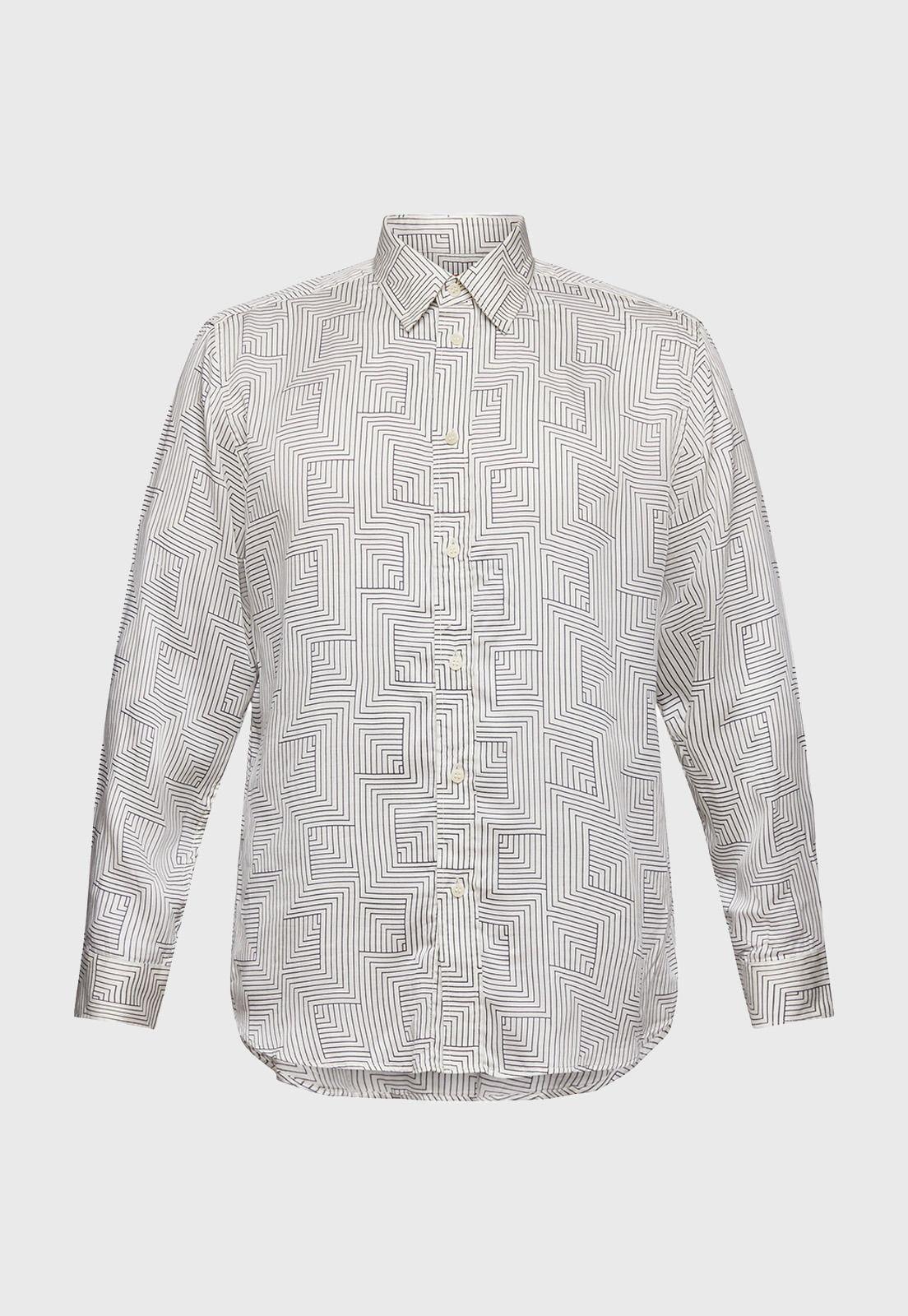 Camisa Estampada Hombre Esprit 113EE2F310-3