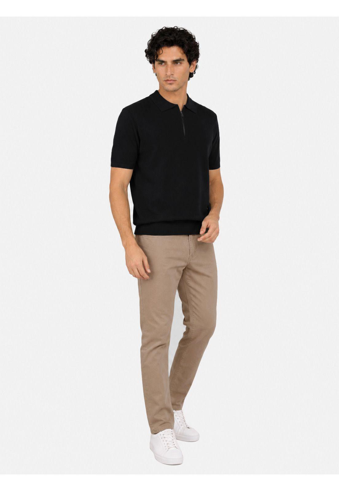 Polera Tejida Half Zipper Regular Fit Negro Arrow PO34049NE-3