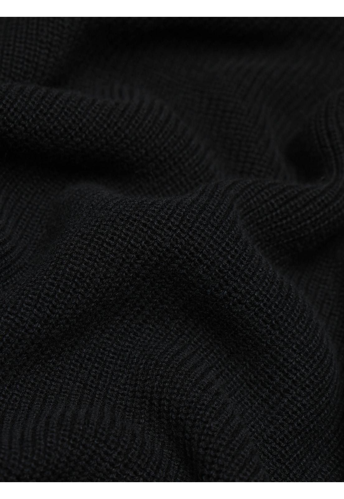Polera Tejida Half Zipper Regular Fit Negro Arrow PO34049NE-5