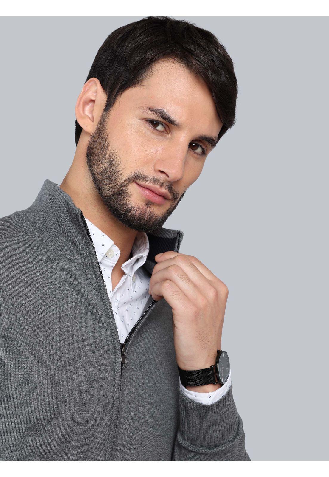 Sweater Cuello Alto Regular Fit Gris Arrow SW33004GR-2