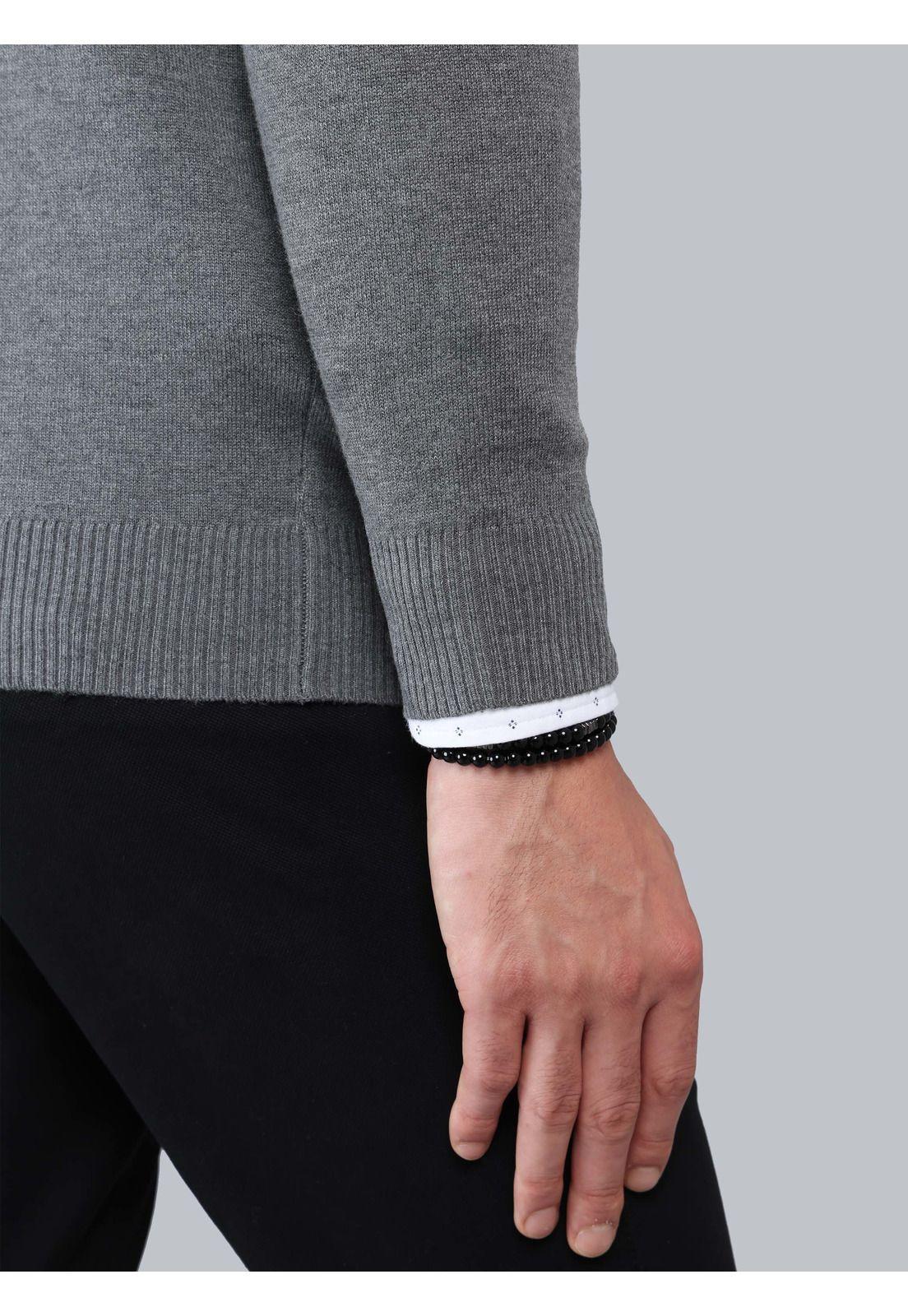 Sweater Cuello Alto Regular Fit Gris Arrow SW33004GR-4