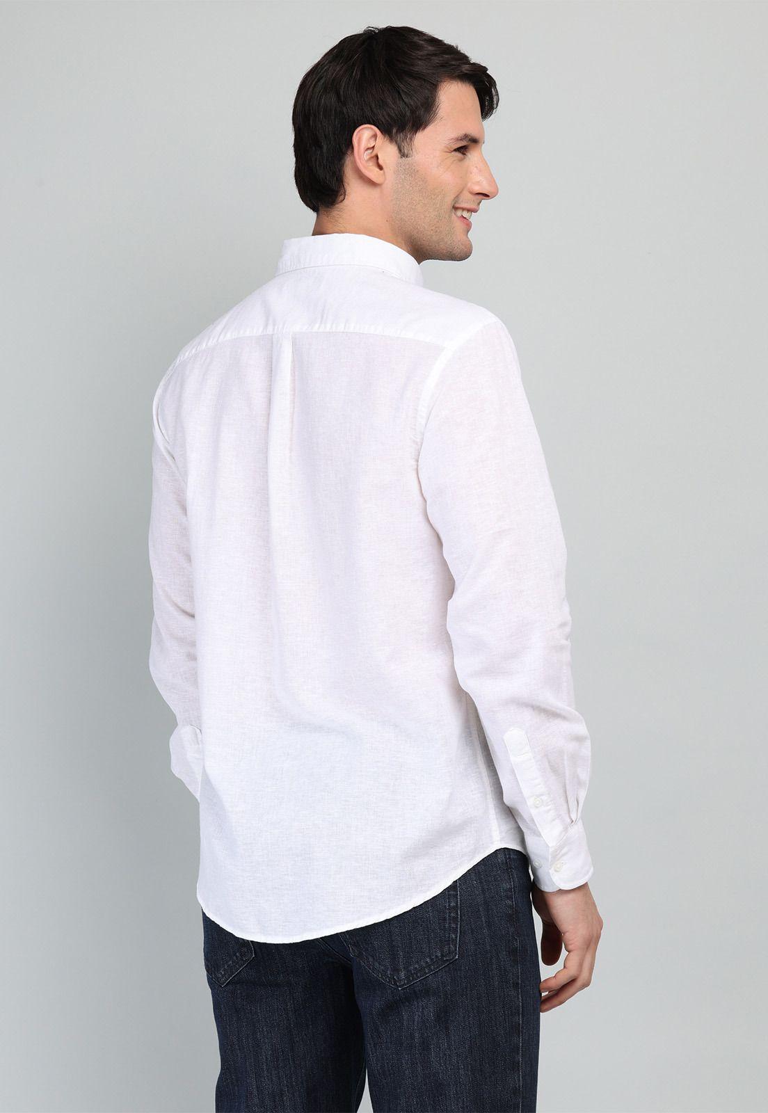 Camisa De Lino y Algodón Arrow CM32050BL-1