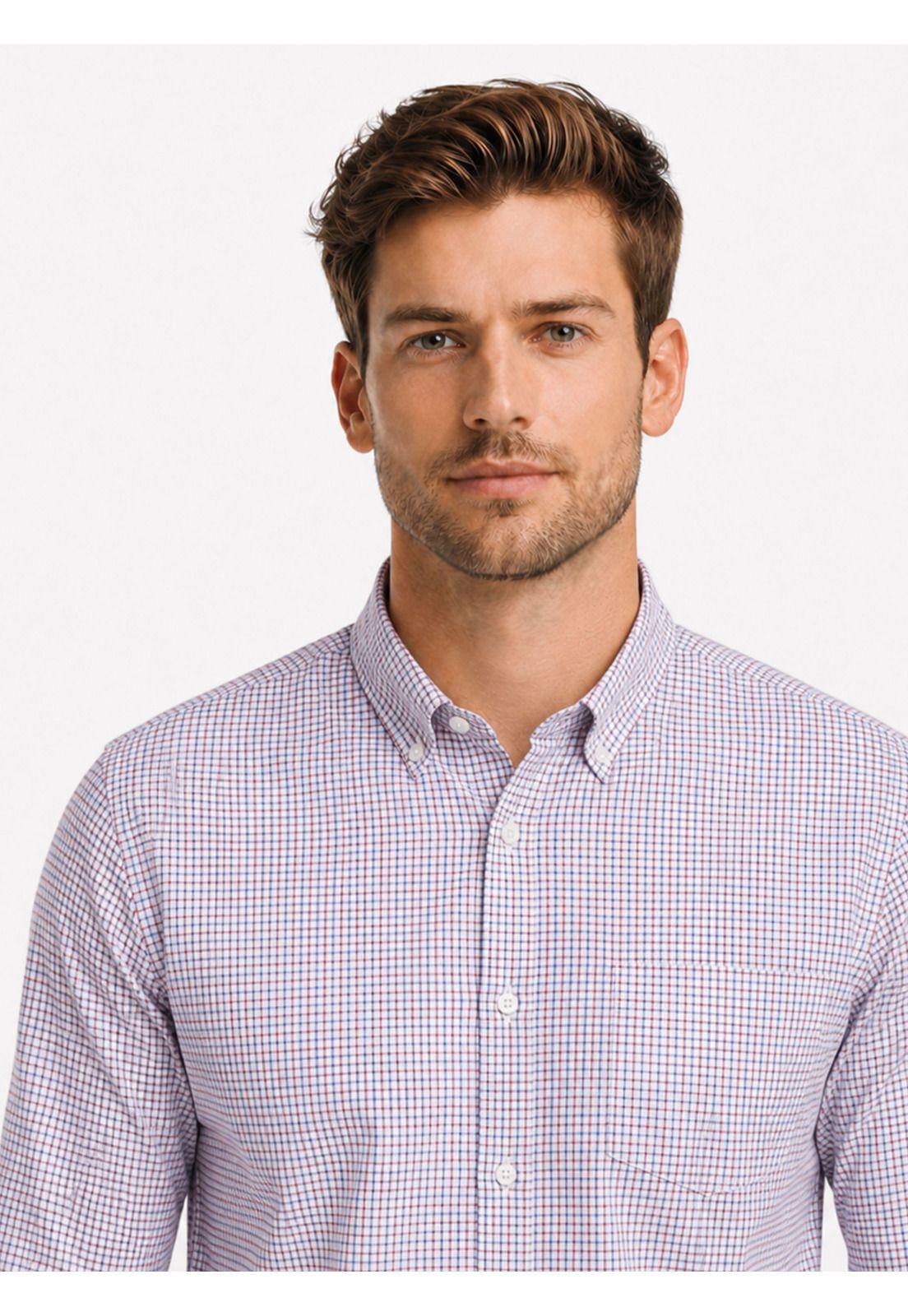 Camisa Oxford Spandex Regular Fit Rojo Arrow CM34009RO-2