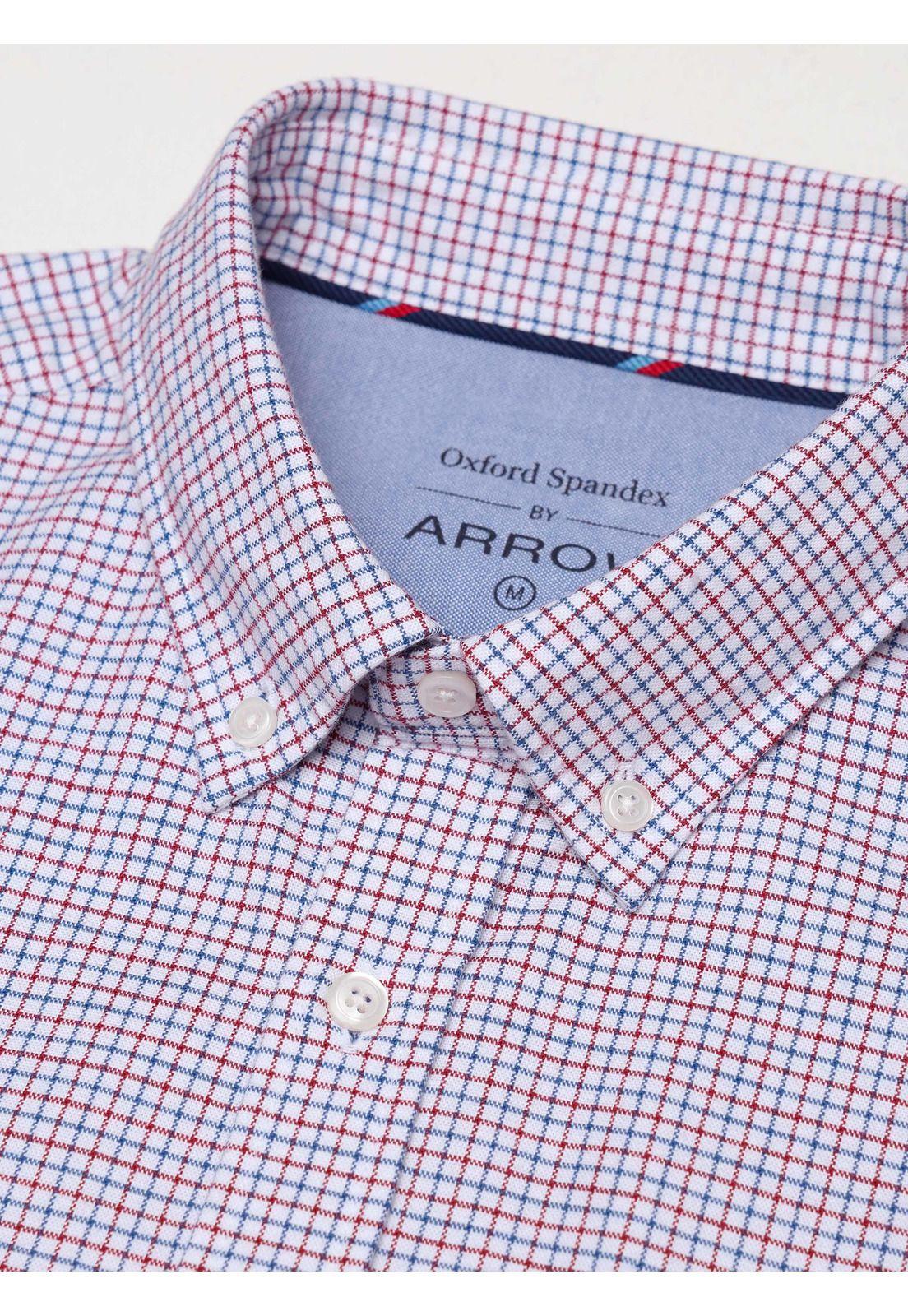 Camisa Oxford Spandex Regular Fit Rojo Arrow CM34009RO-4