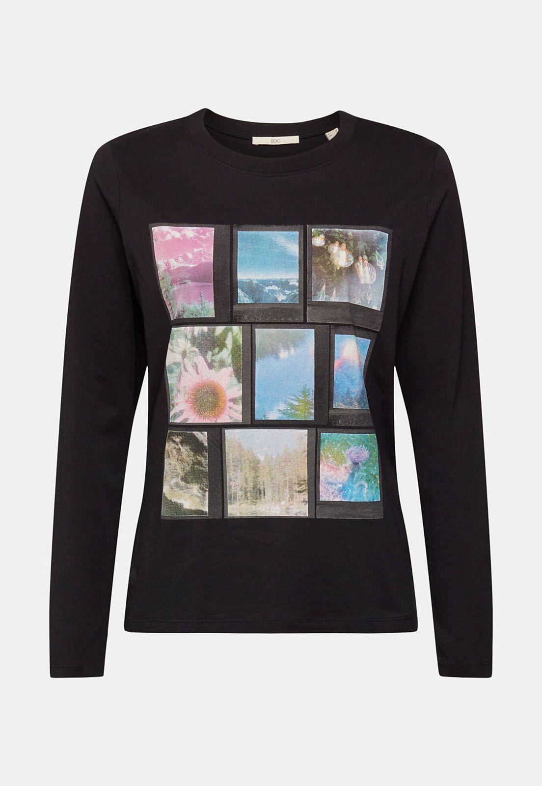 Polera De Manga Larga Con Estampado Mujer Esprit-3