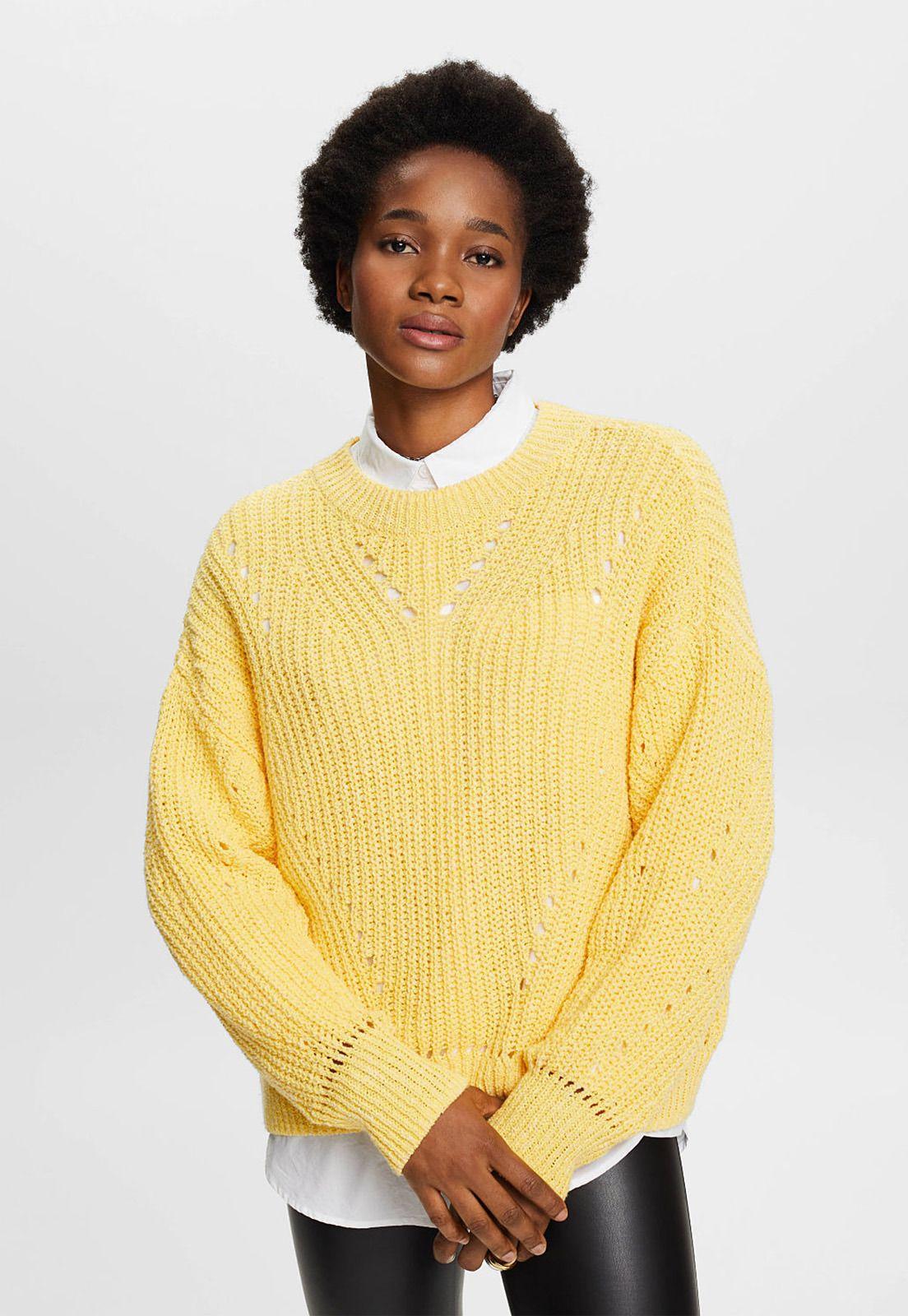 Sweater Con Diseño Trenzado Mujer Esprit-0