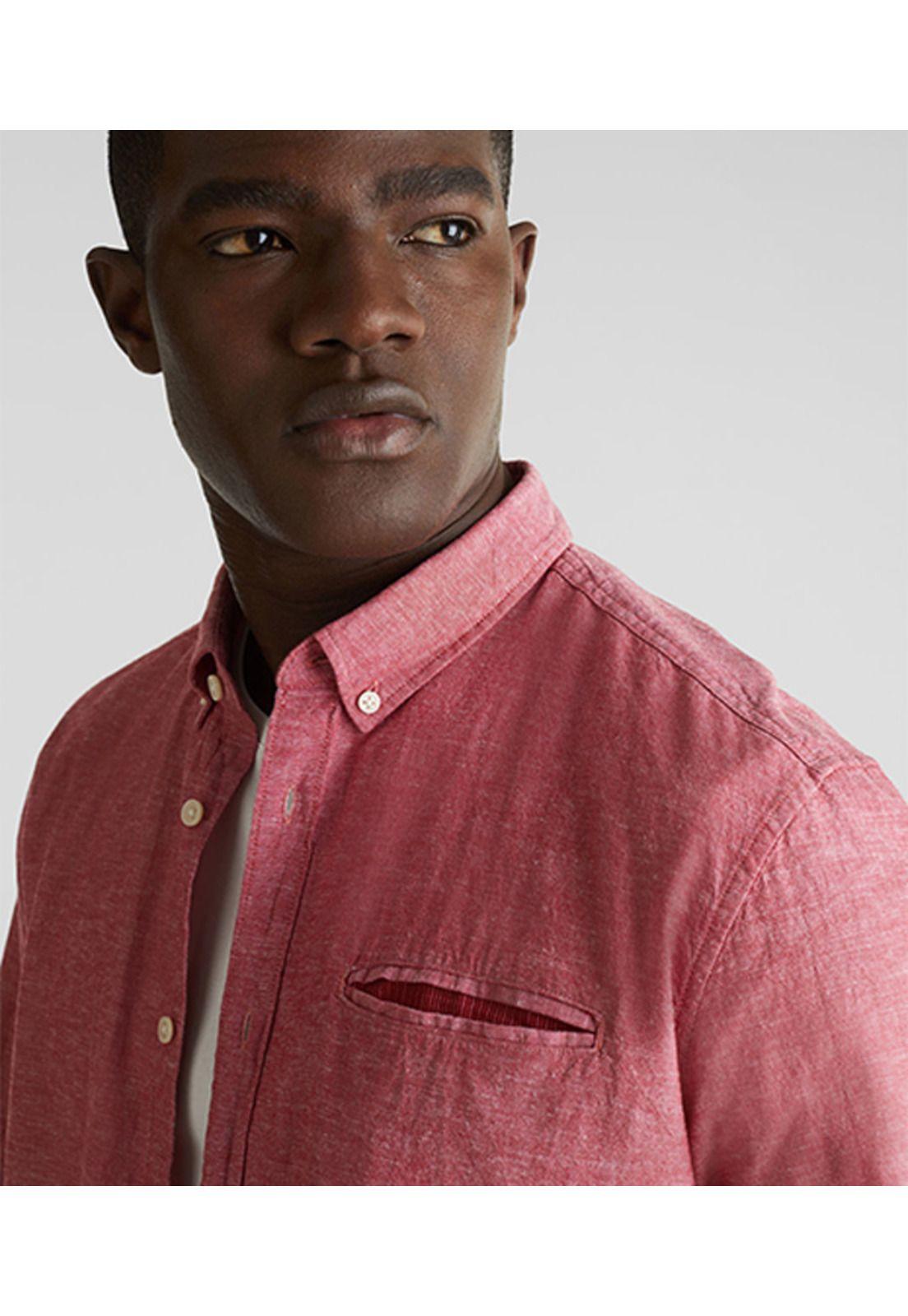 Con lino: camisa regular-2