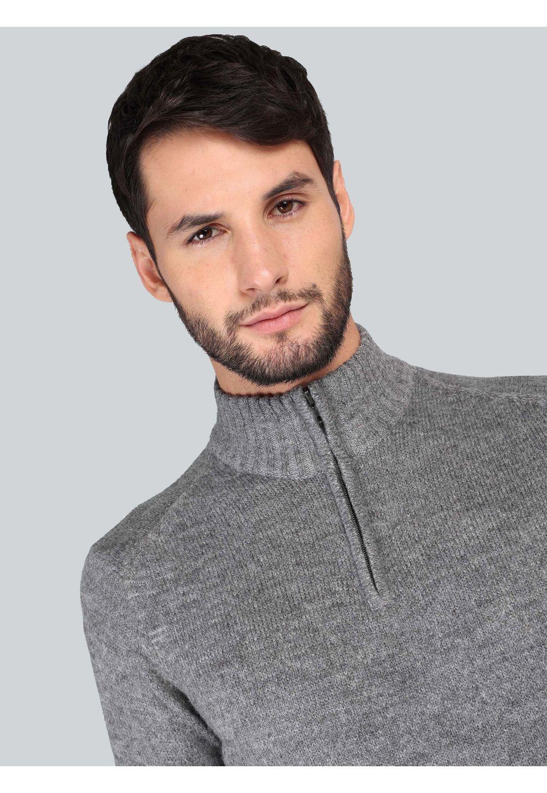 Sweater Cuello Alto Regular Fit Gris Arrow SW33098GR-2