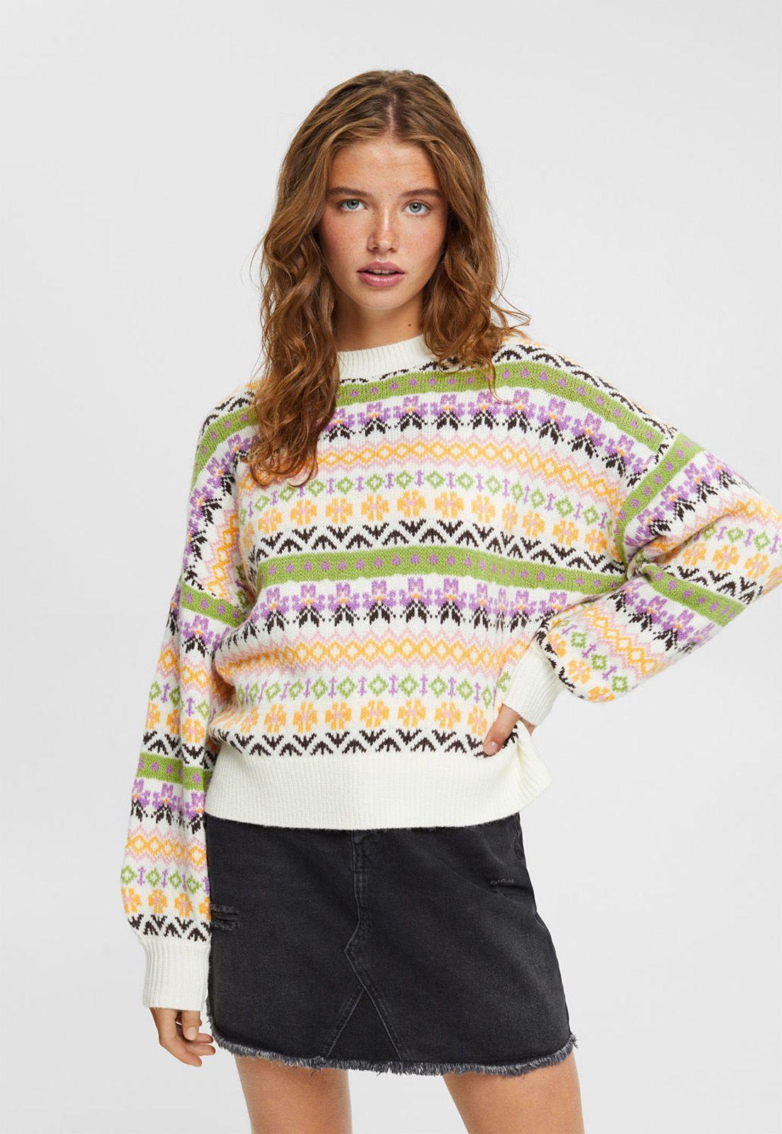 Sweater Jacquard Mujer Esprit-0