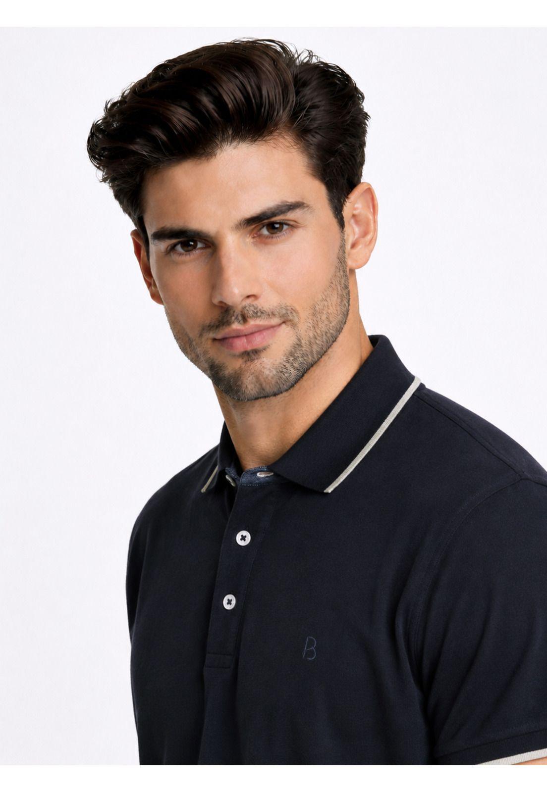 Polera Pique Regular Fit Azul Marino Piero Butti PBDVK53NB-2