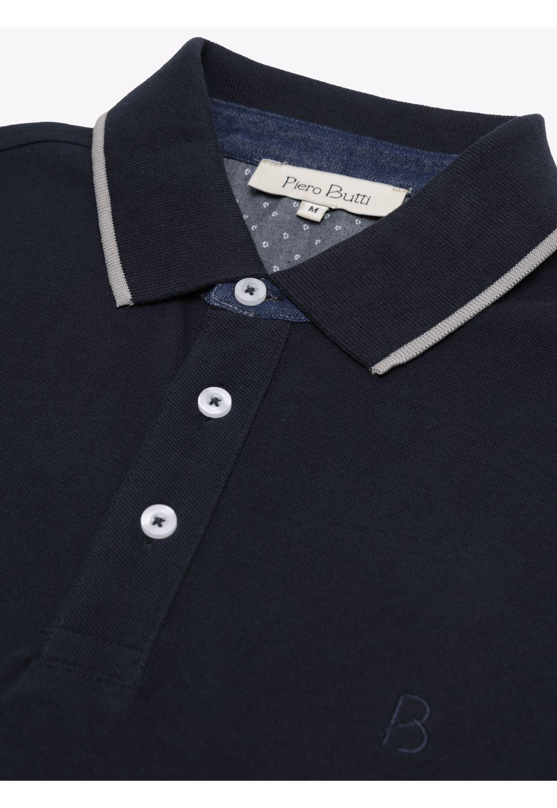 Polera Pique Regular Fit Azul Marino Piero Butti PBDVK53NB-4