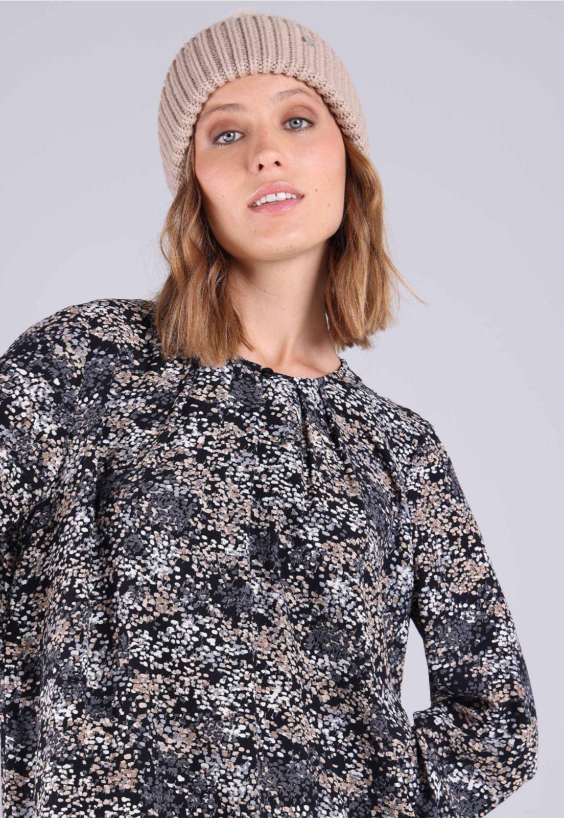 Vestido manga larga con estampado Mujer Esprit-4