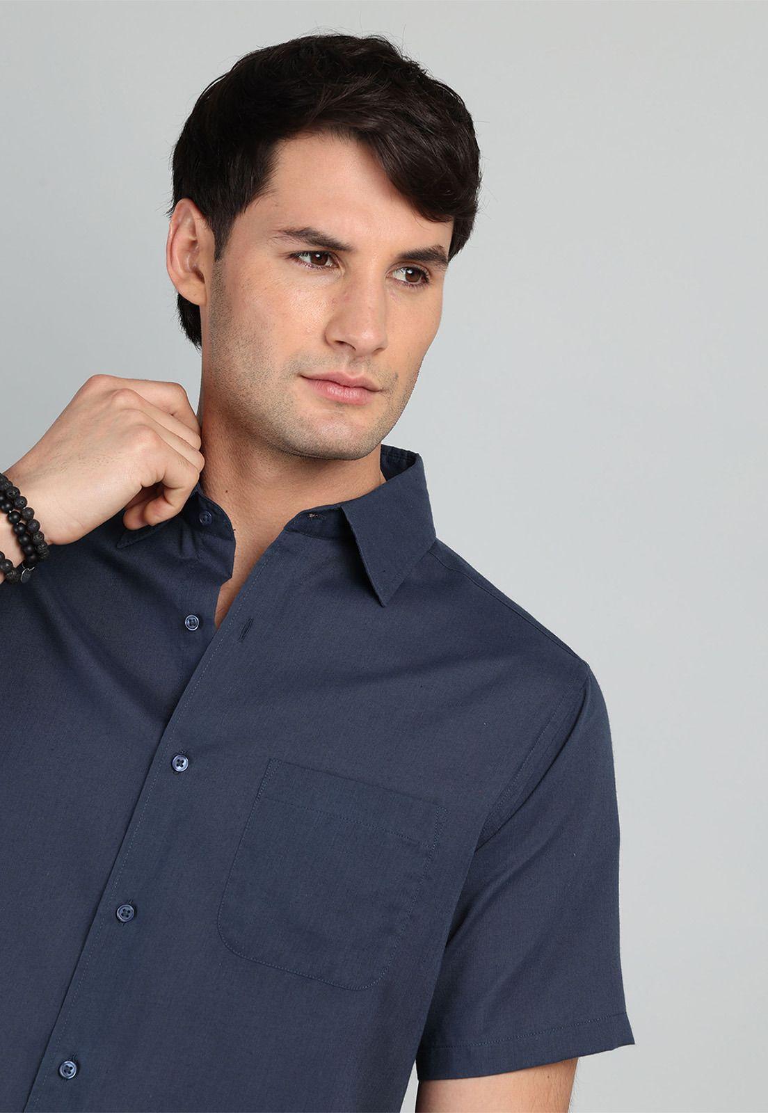 Camisa Lisa Manga Corta Soviet SCVF018AZ-2