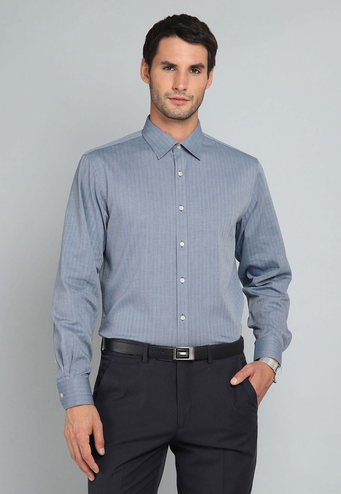 Camisa Hombre Arrow Formal Texturada Spandex Slim Fit-0