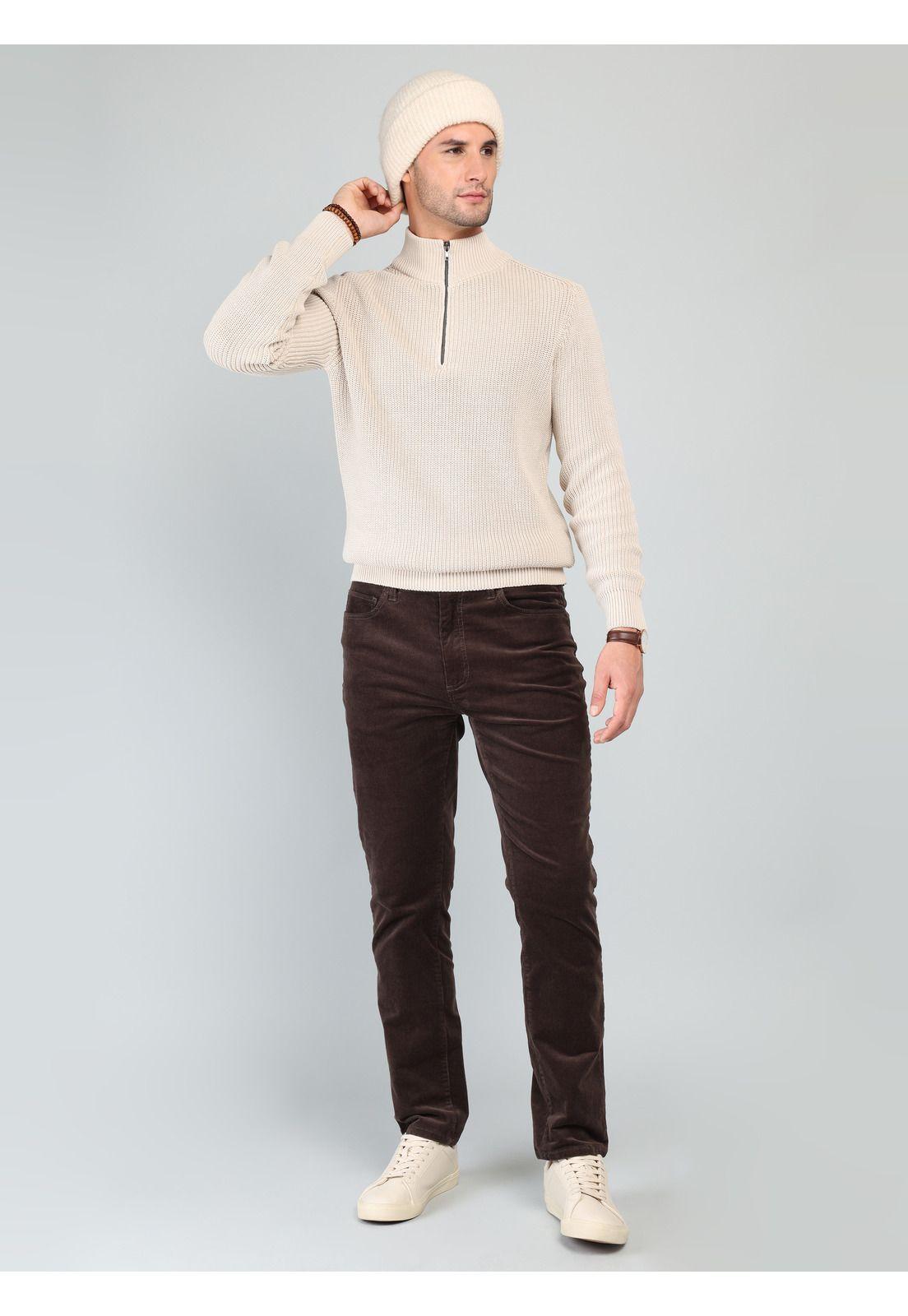 Sweater Stone Wash Regular Fit Beige Arrow SW33076BE-3