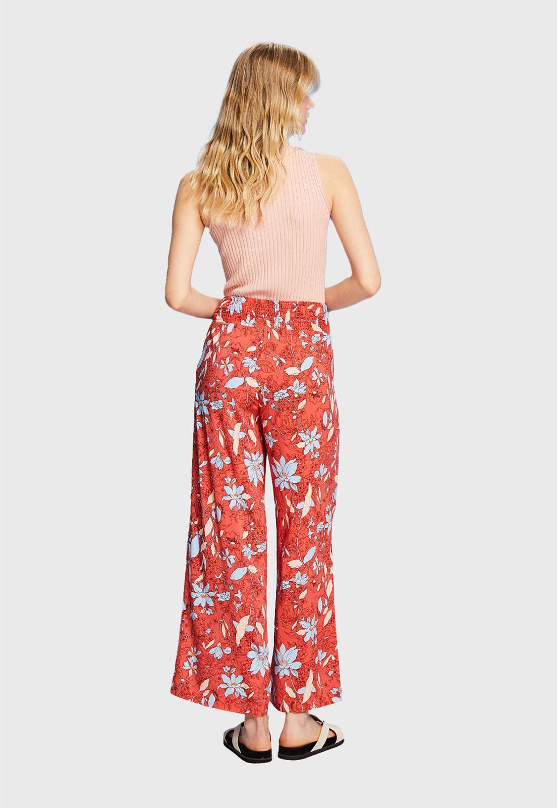 Pantalón Estampado Cintura Elástica Mujer Esprit Azul marino-1