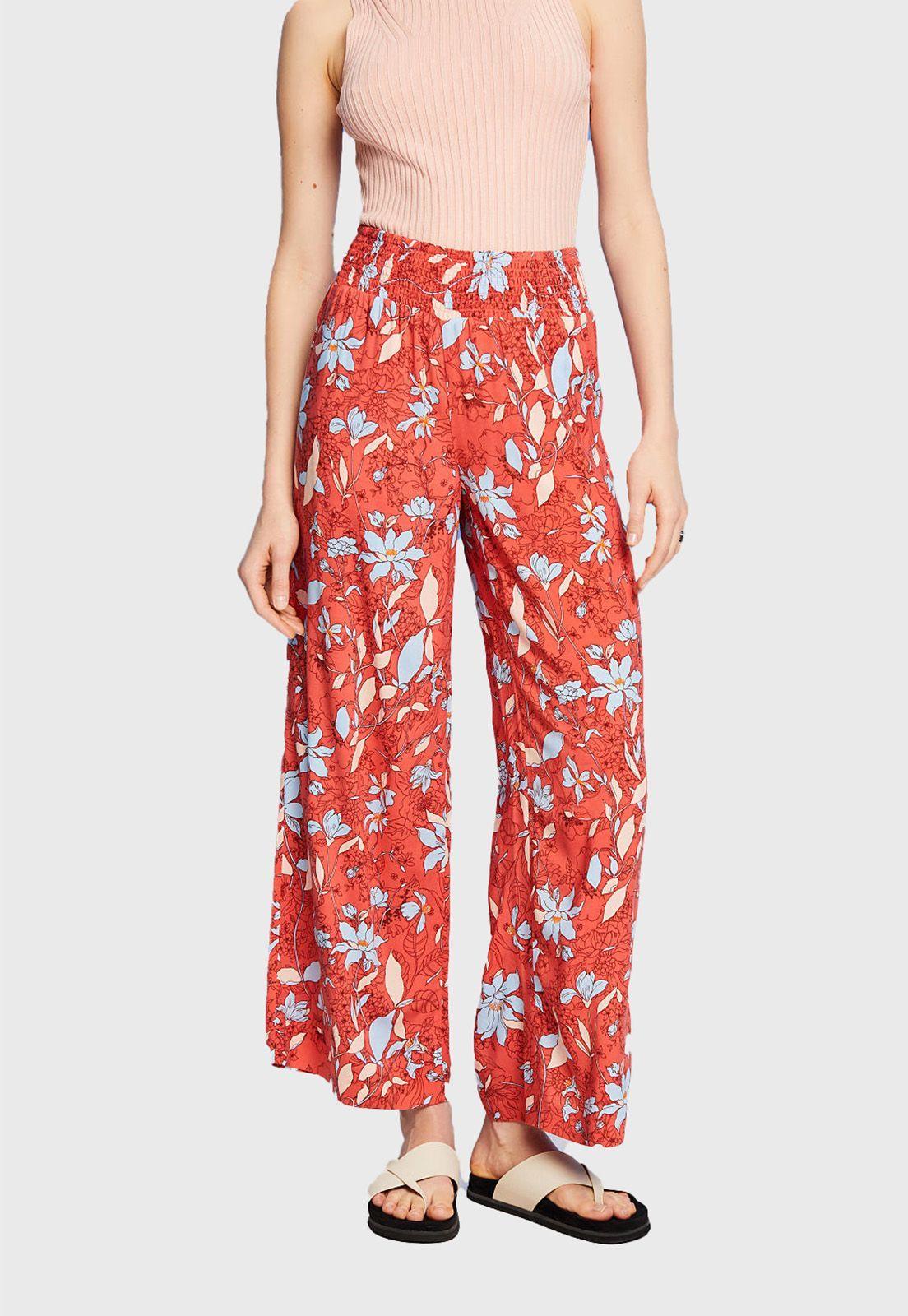 Pantalón Estampado Cintura Elástica Mujer Esprit Azul marino-0