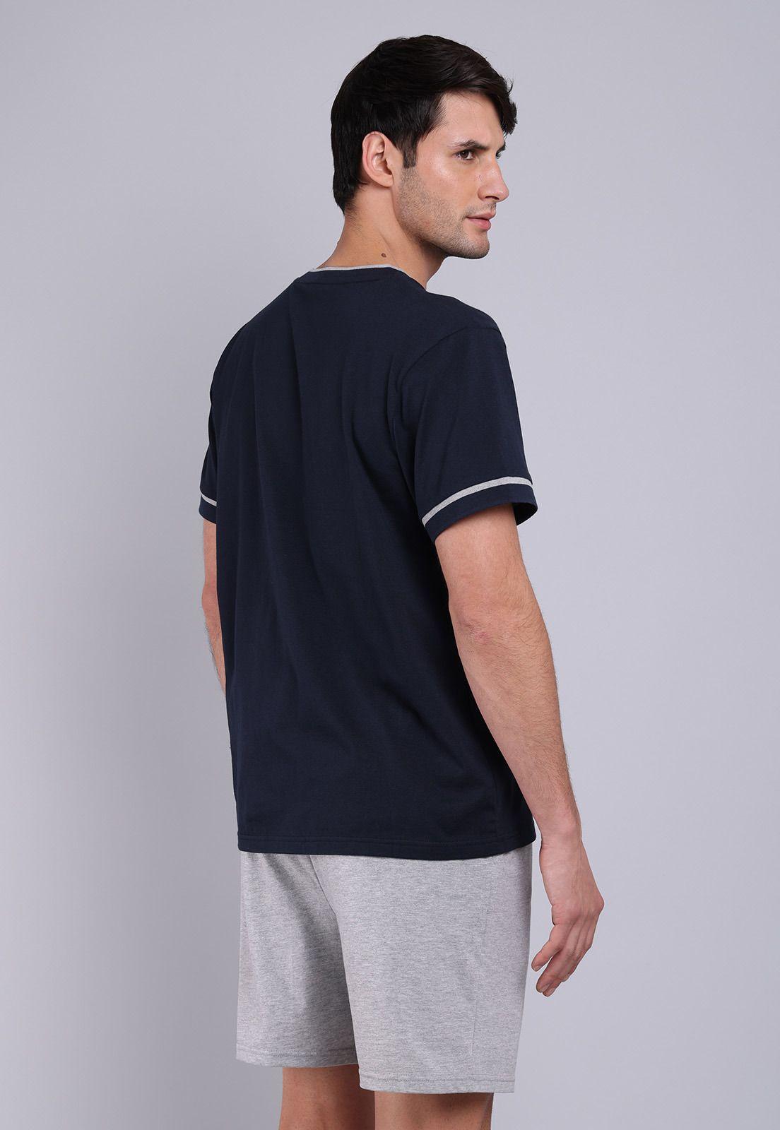 Pijama Hombre Arrow Corto Cuello V Bicolor-1