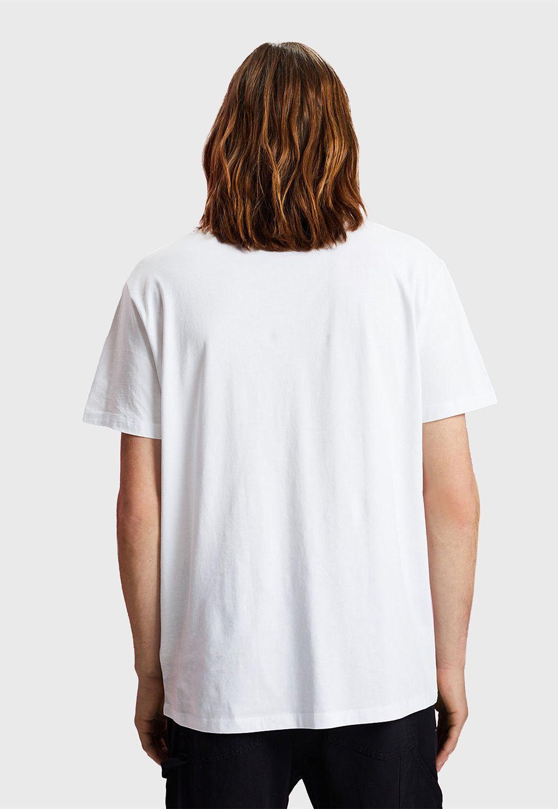 Polera De Algodón Sostenible con Estampado Hombre Esprit Azul marino-1
