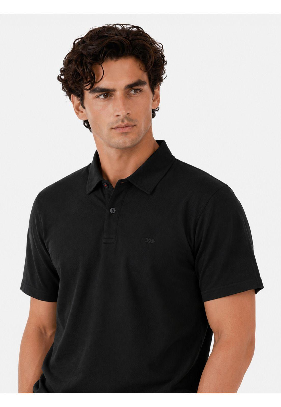 Polera Algodón Lisa Regular Fit Negro Arrow PO34040NE-2