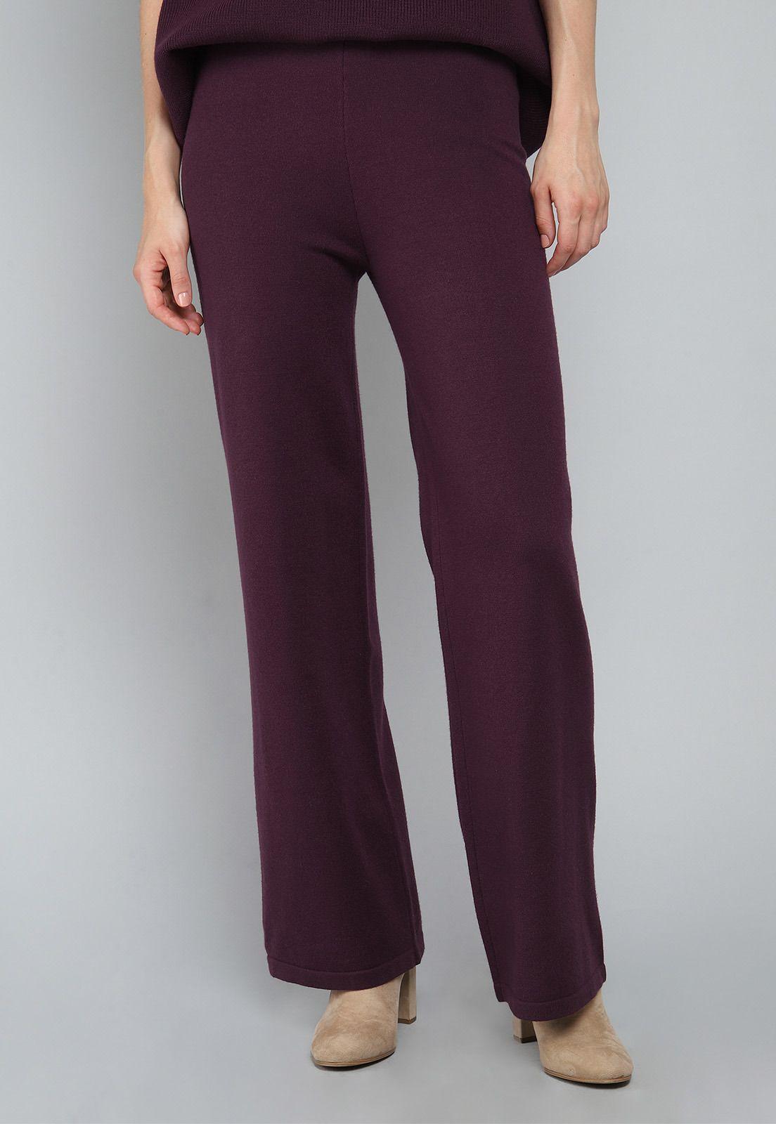 Pantalón Tejido Pierna Ancha Mujer Esprit P025147-0