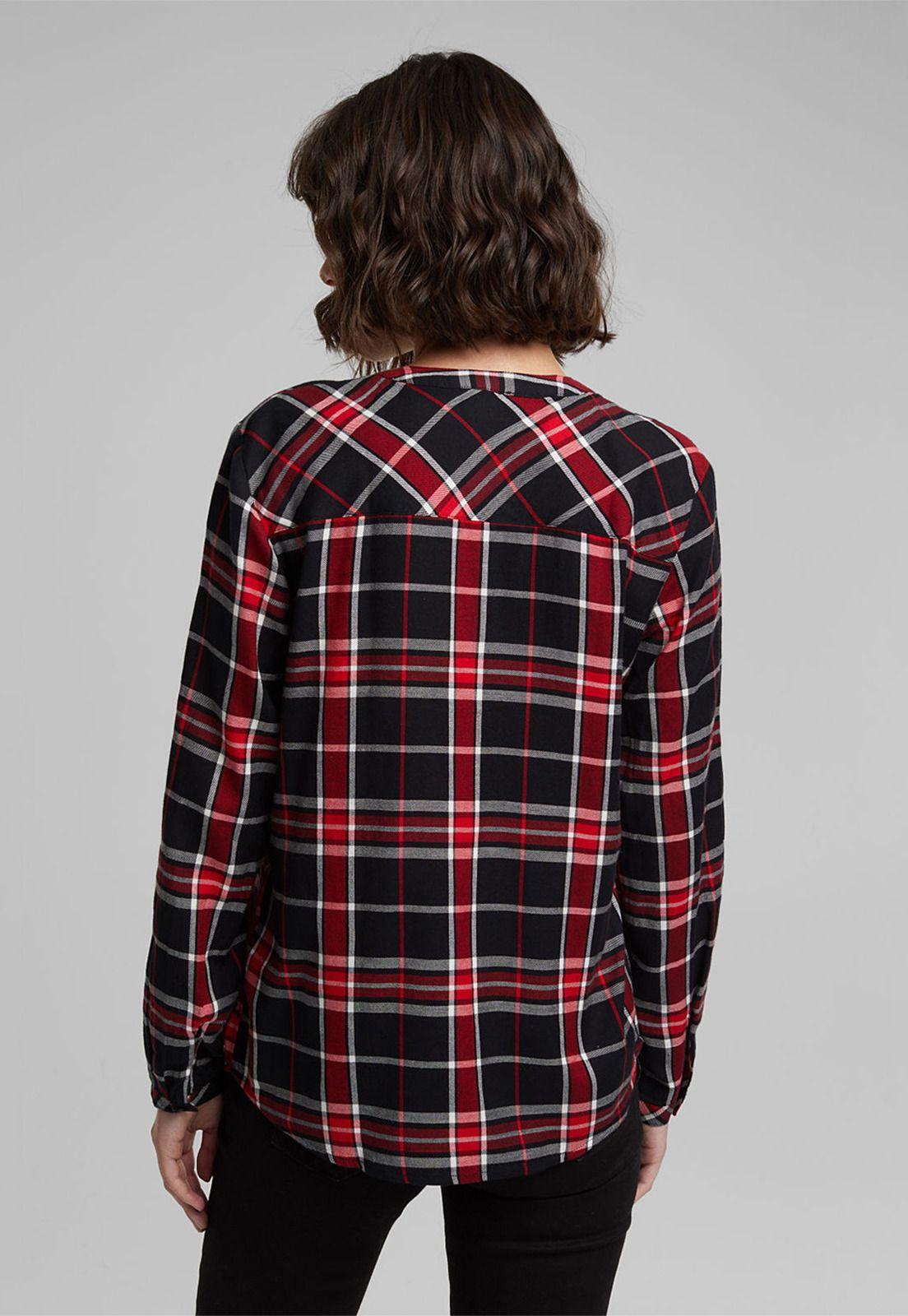 Blusa Manga Larga A Cuadros Esprit-1