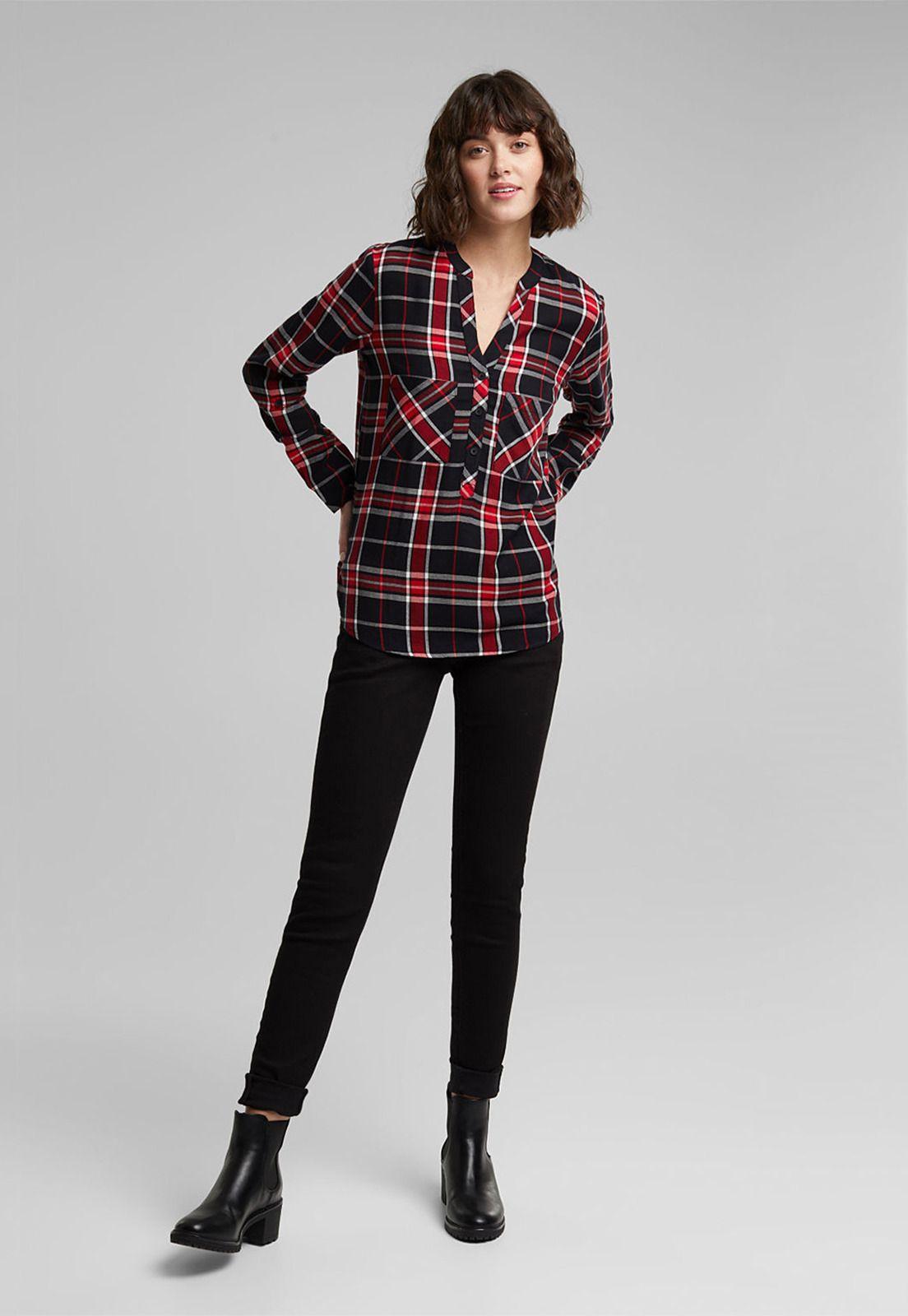 Blusa Manga Larga A Cuadros Esprit-2