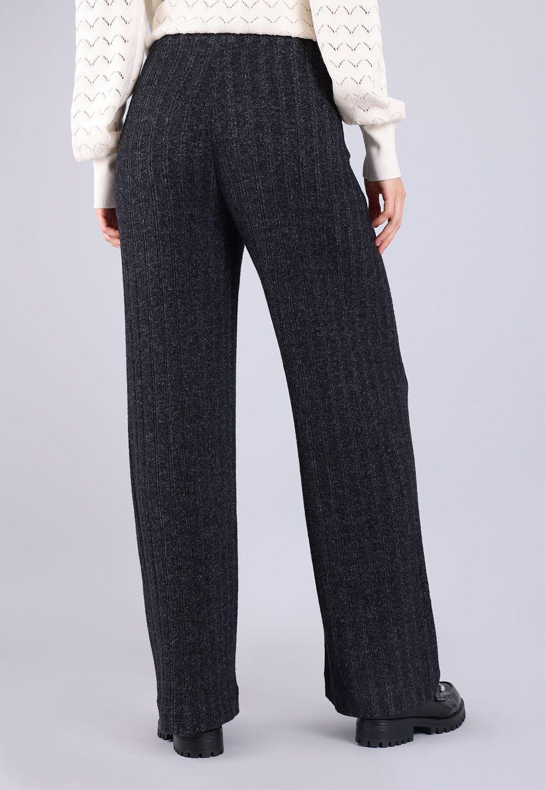 Pantalón De Punto Acanalado Mujer Esprit-1