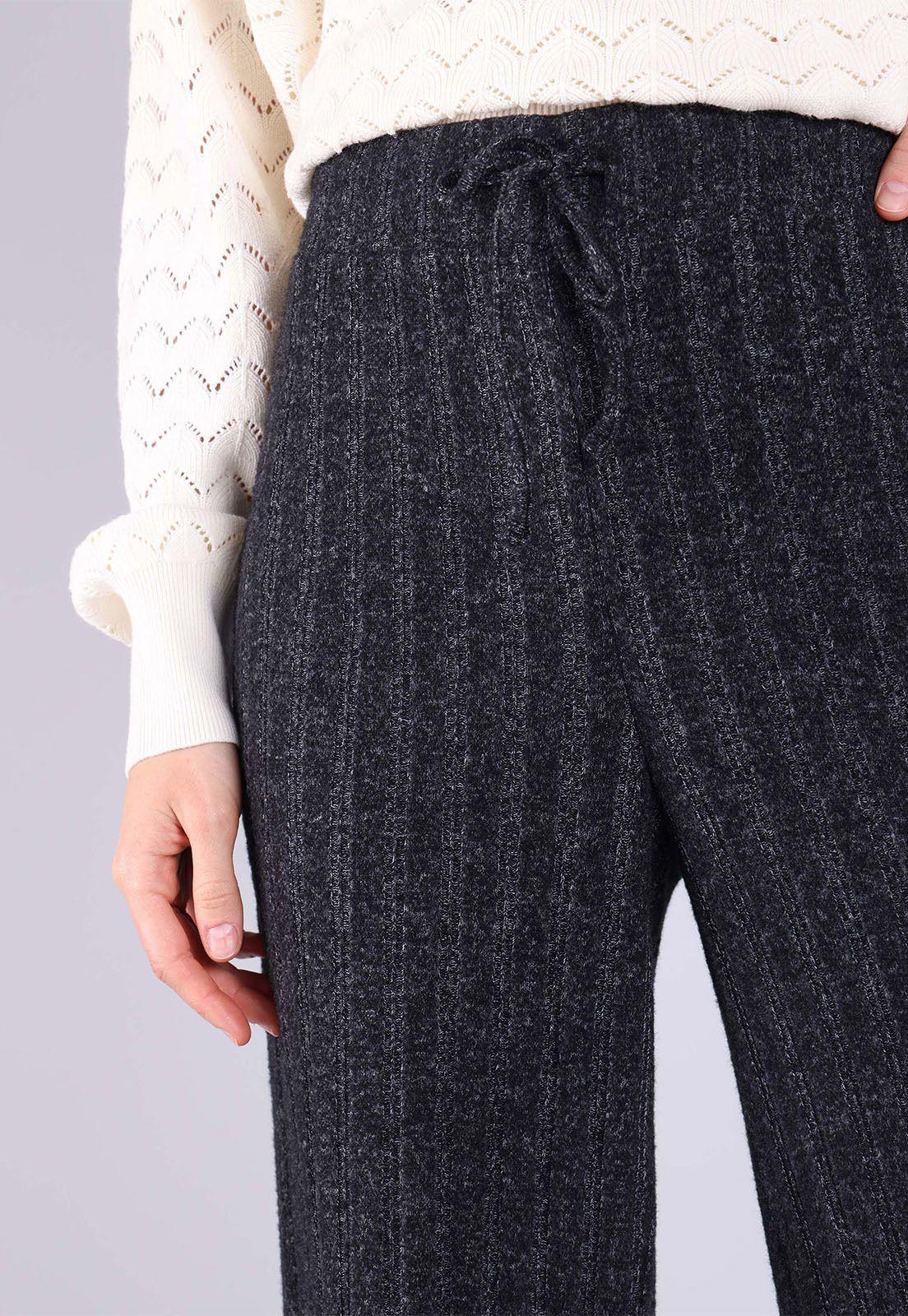 Pantalón De Punto Acanalado Mujer Esprit-2