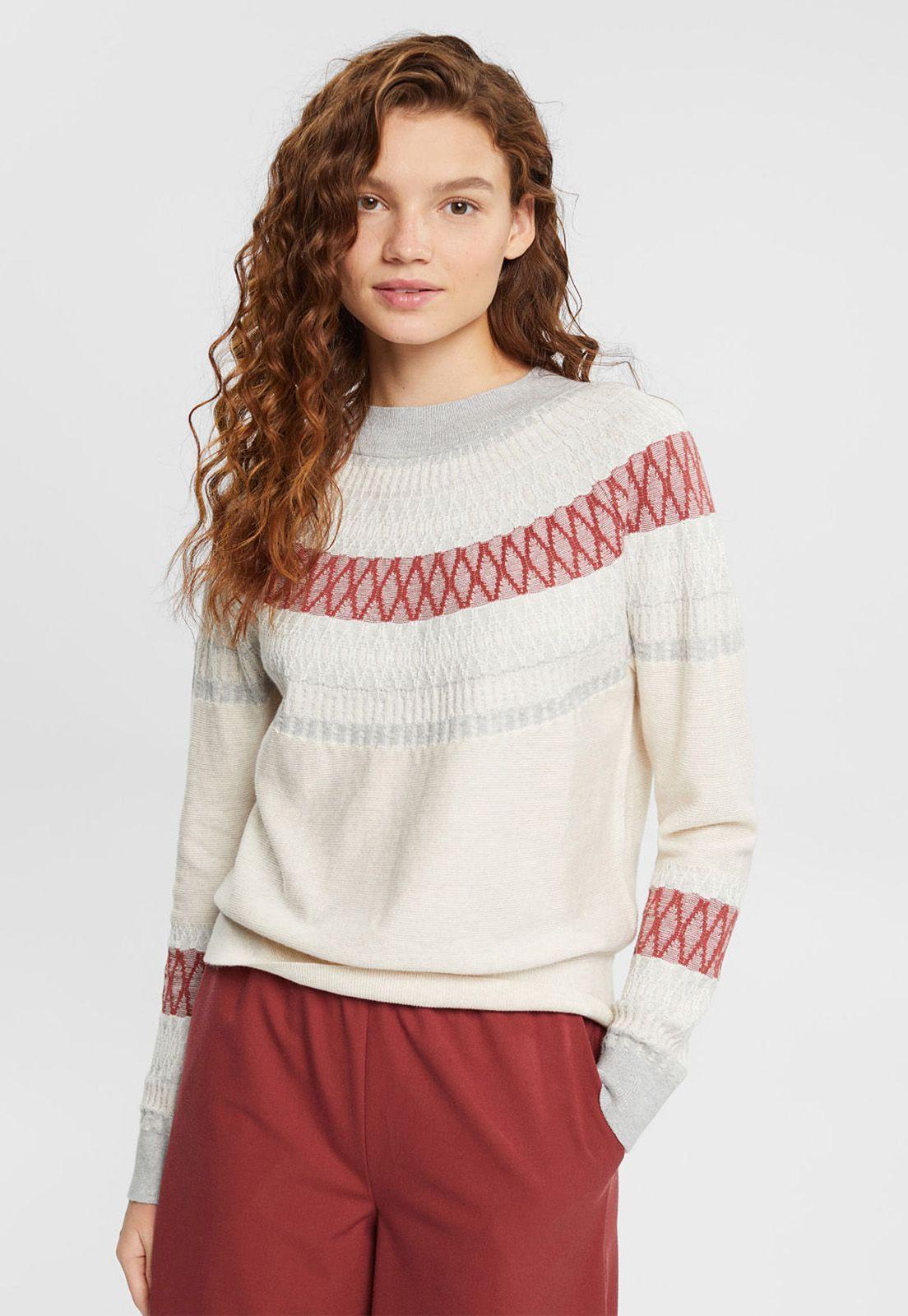 Sweater Jacquard Mujer Esprit-0