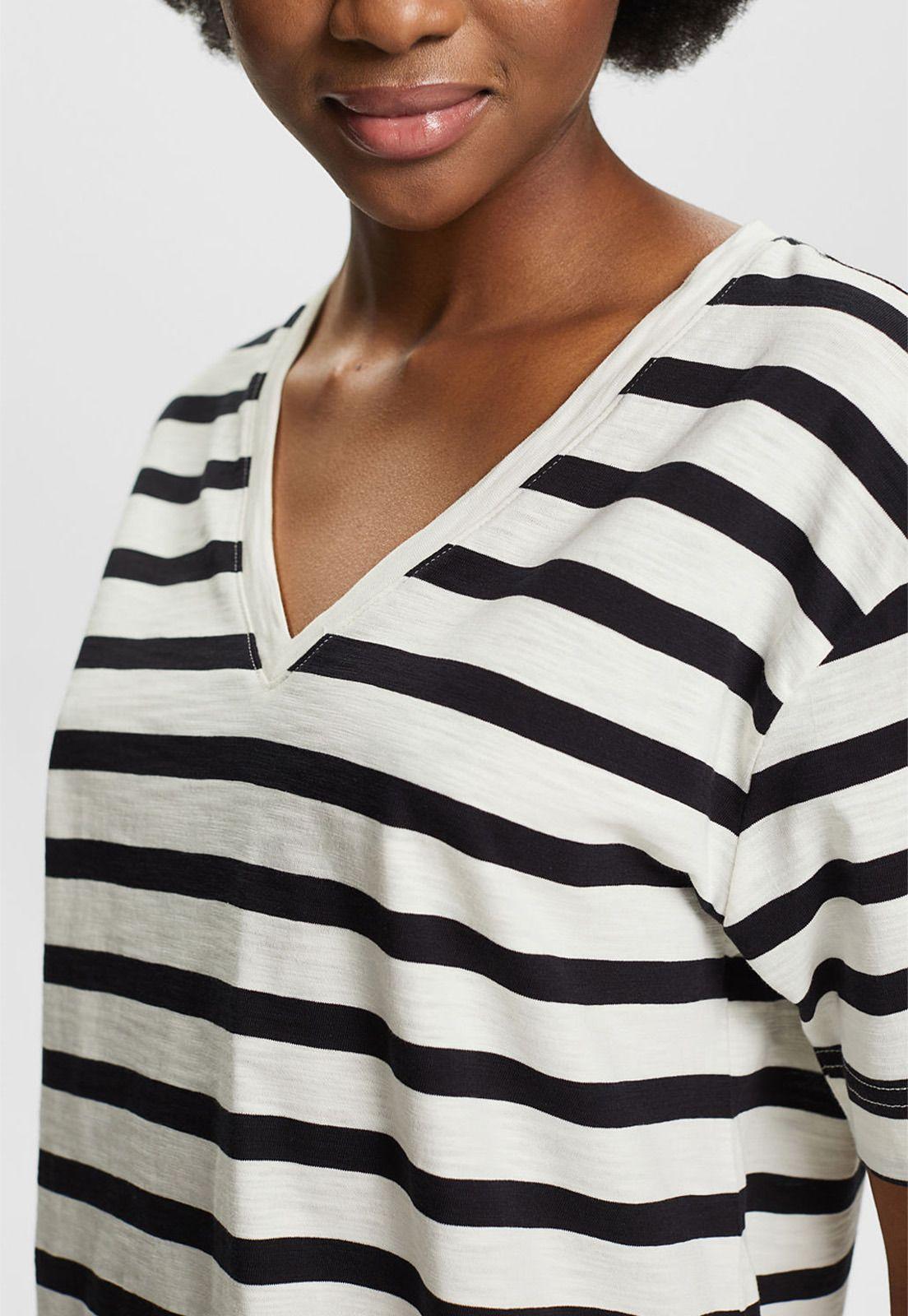 Polera Rayada Cuello V Mujer Esprit 034EE1K328-2