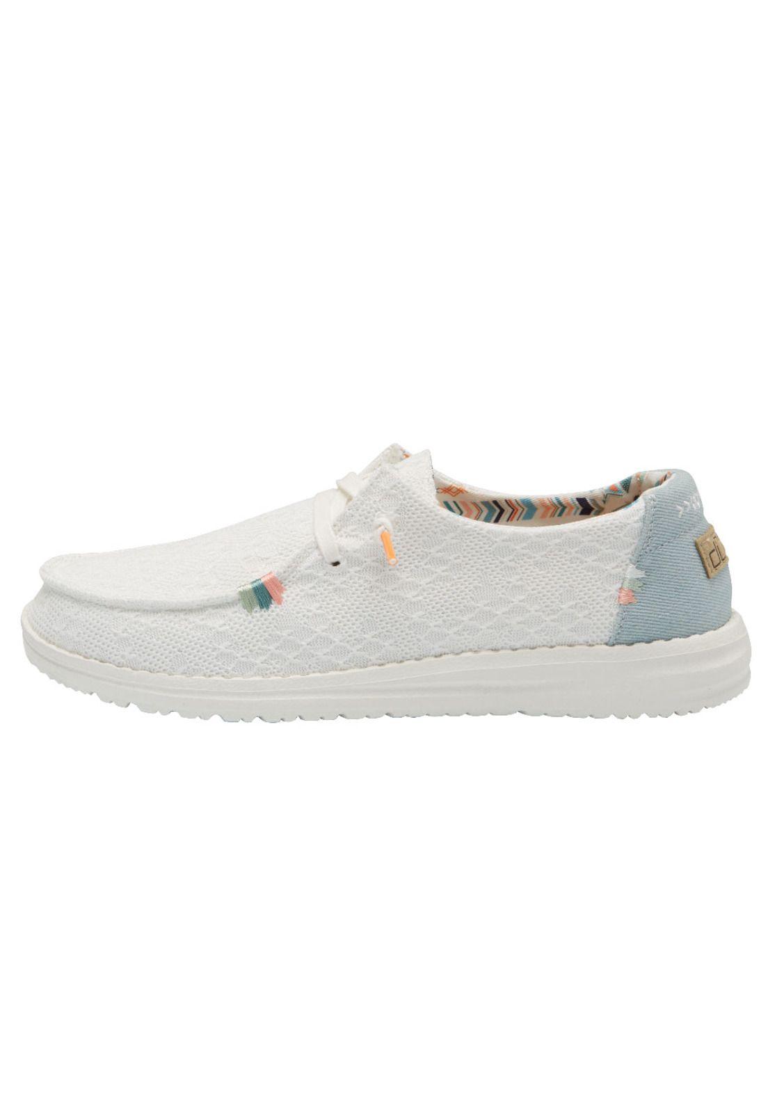 Zapato Wendy  Boho White Crochet HeyDude-0