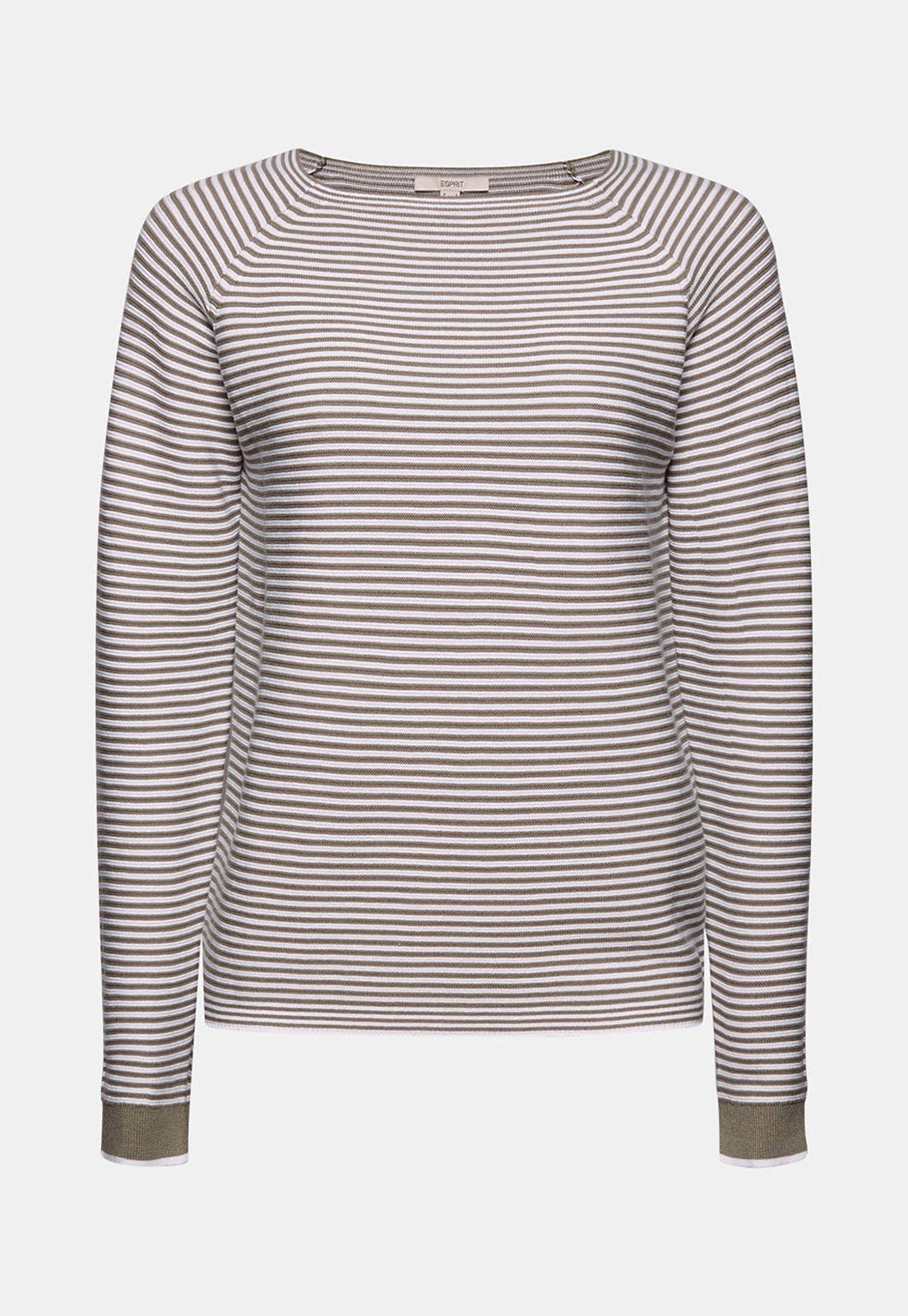 Sweater A Rayas Con Mangas Raglán Mujer Esprit Azul marino-3