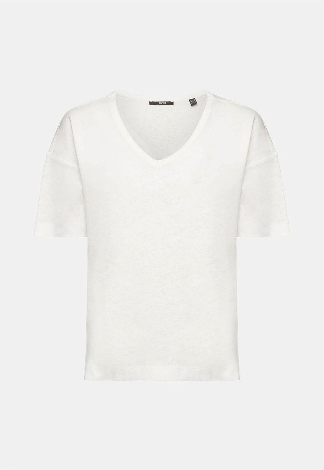 Polera En Mezcla De Lino Clásica Mujer Esprit-3