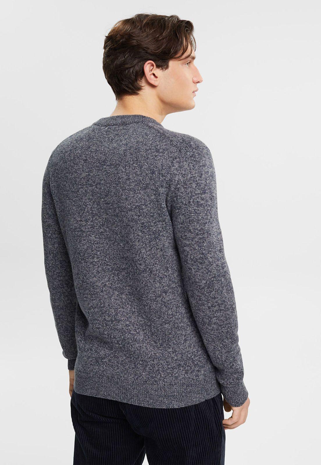 Sweater De Punto Bicolor Hombre Esprit Naranja-1