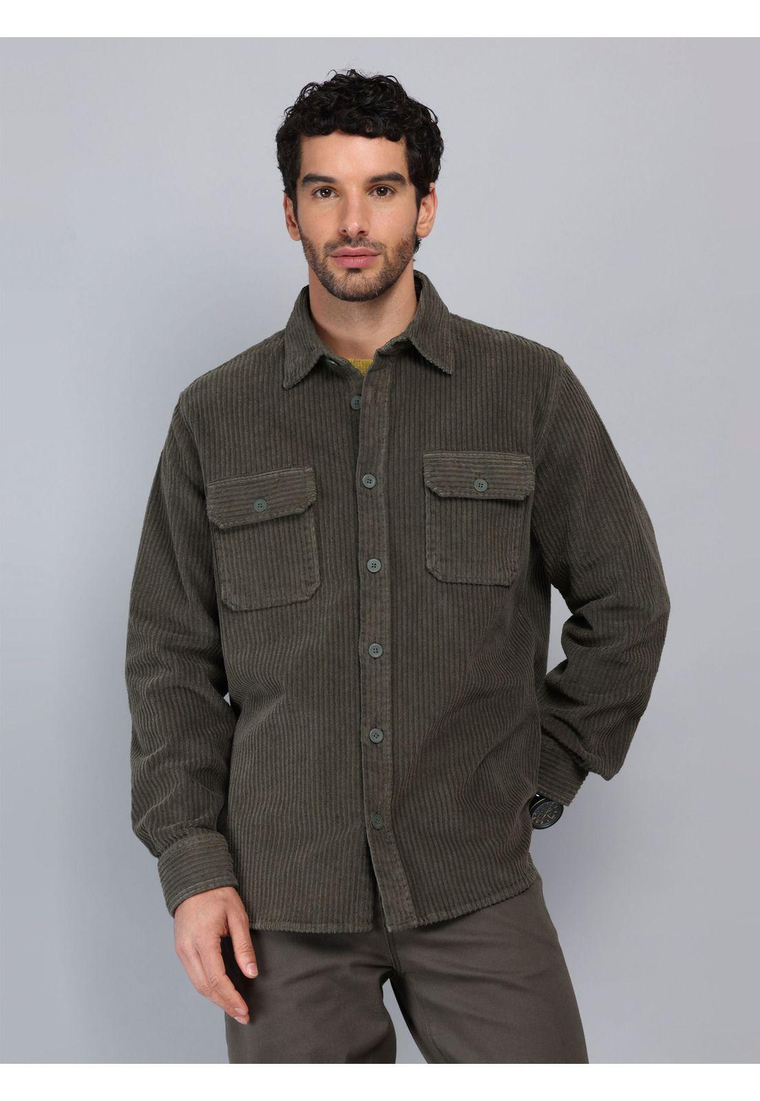 Overshirt Stone Wash Regular Fit Verde Piero Butti PBCIG32VE-5