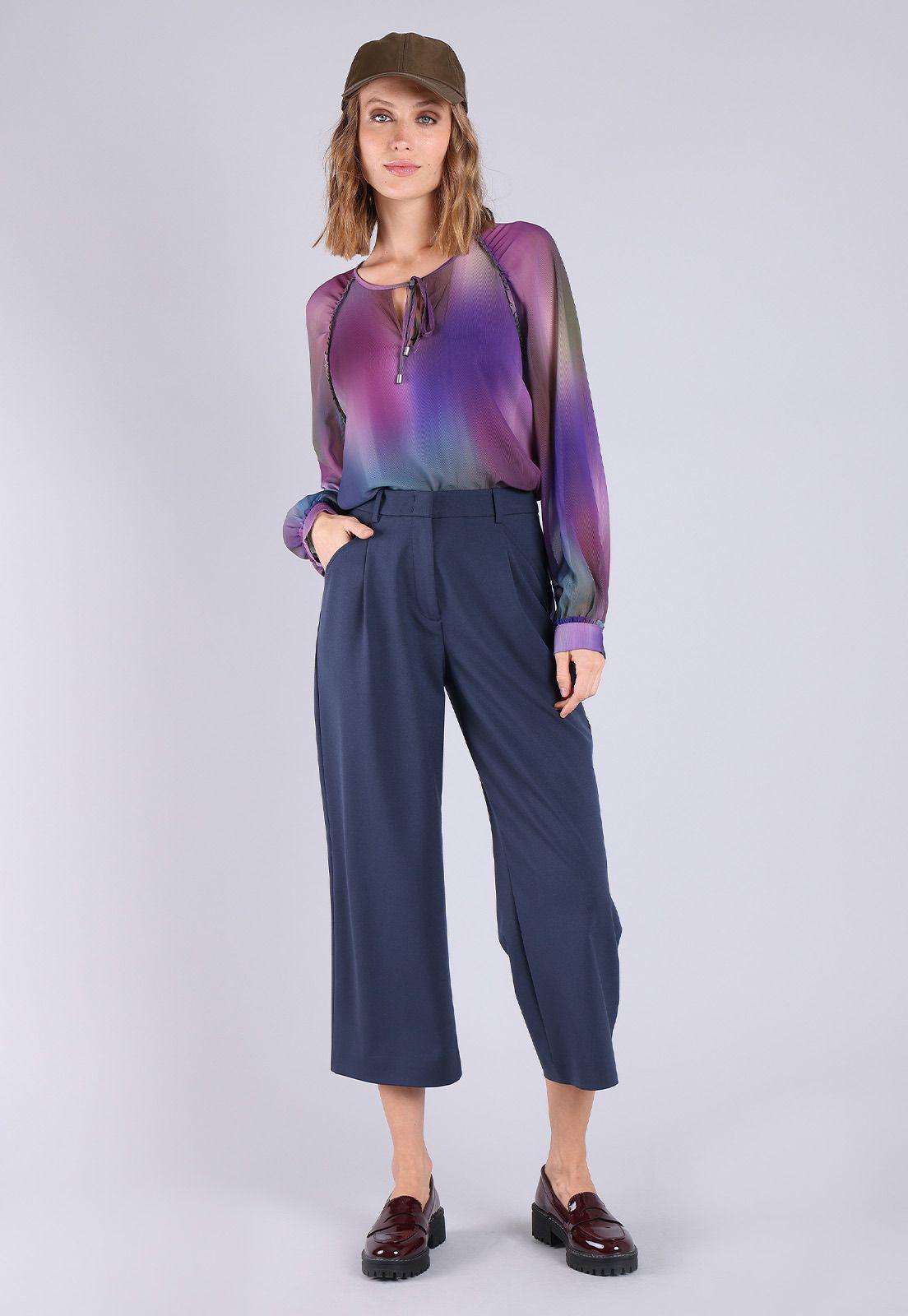 Pantalón Culotte Tiro Alto Mujer Esprit-0